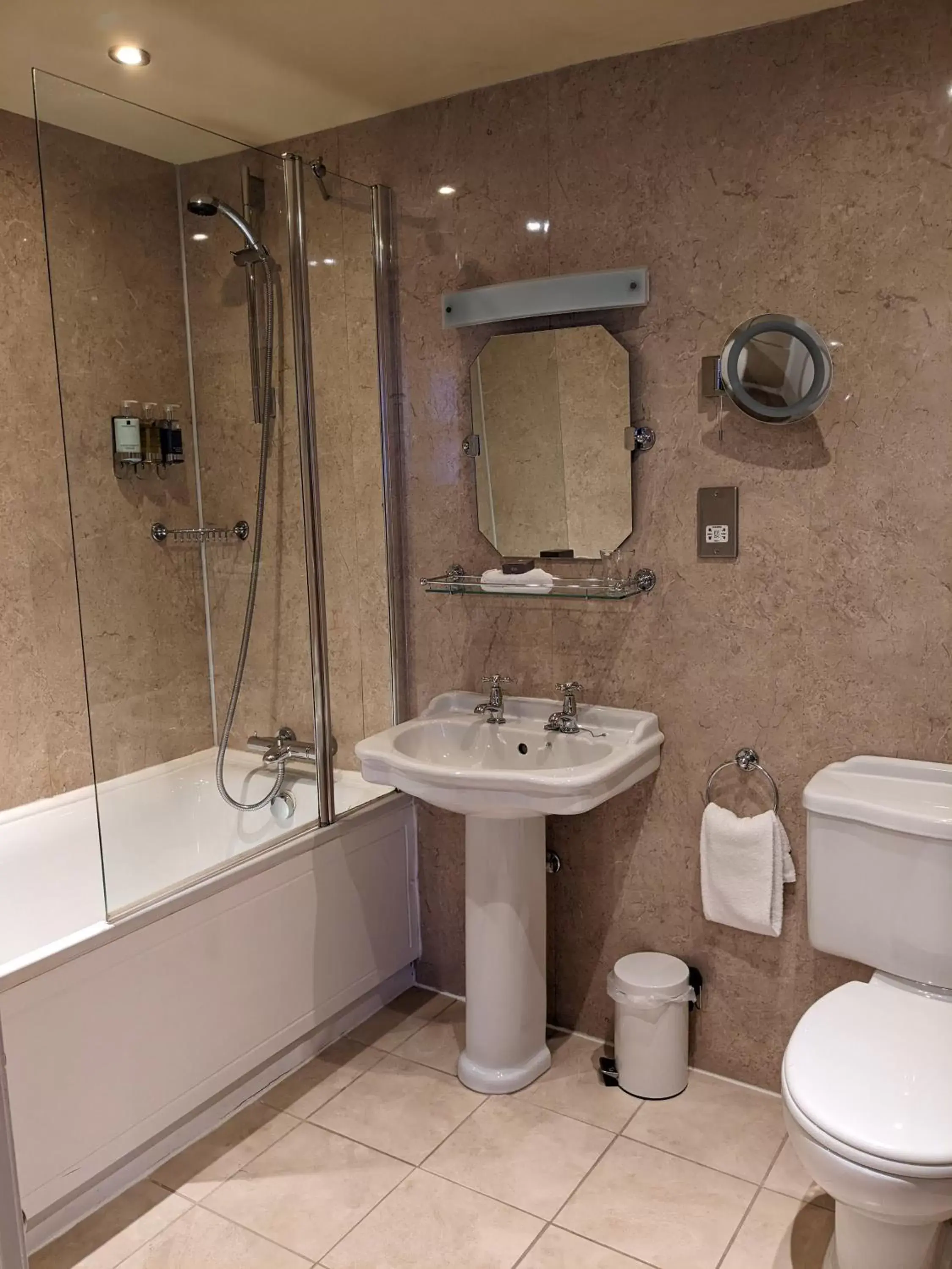 Bathroom in Dalhousie Castle Hotel