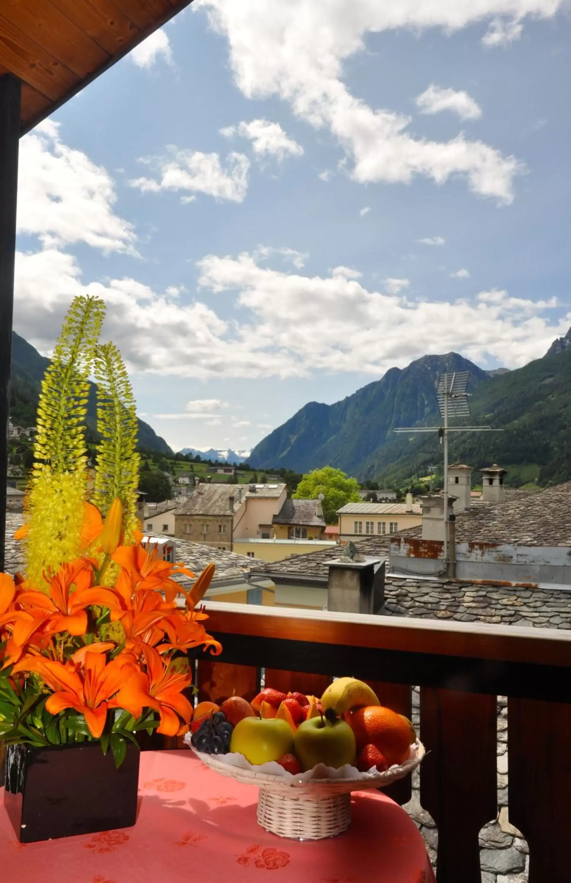 View (from property/room), Mountain View in Poschiavo Suisse Hotel