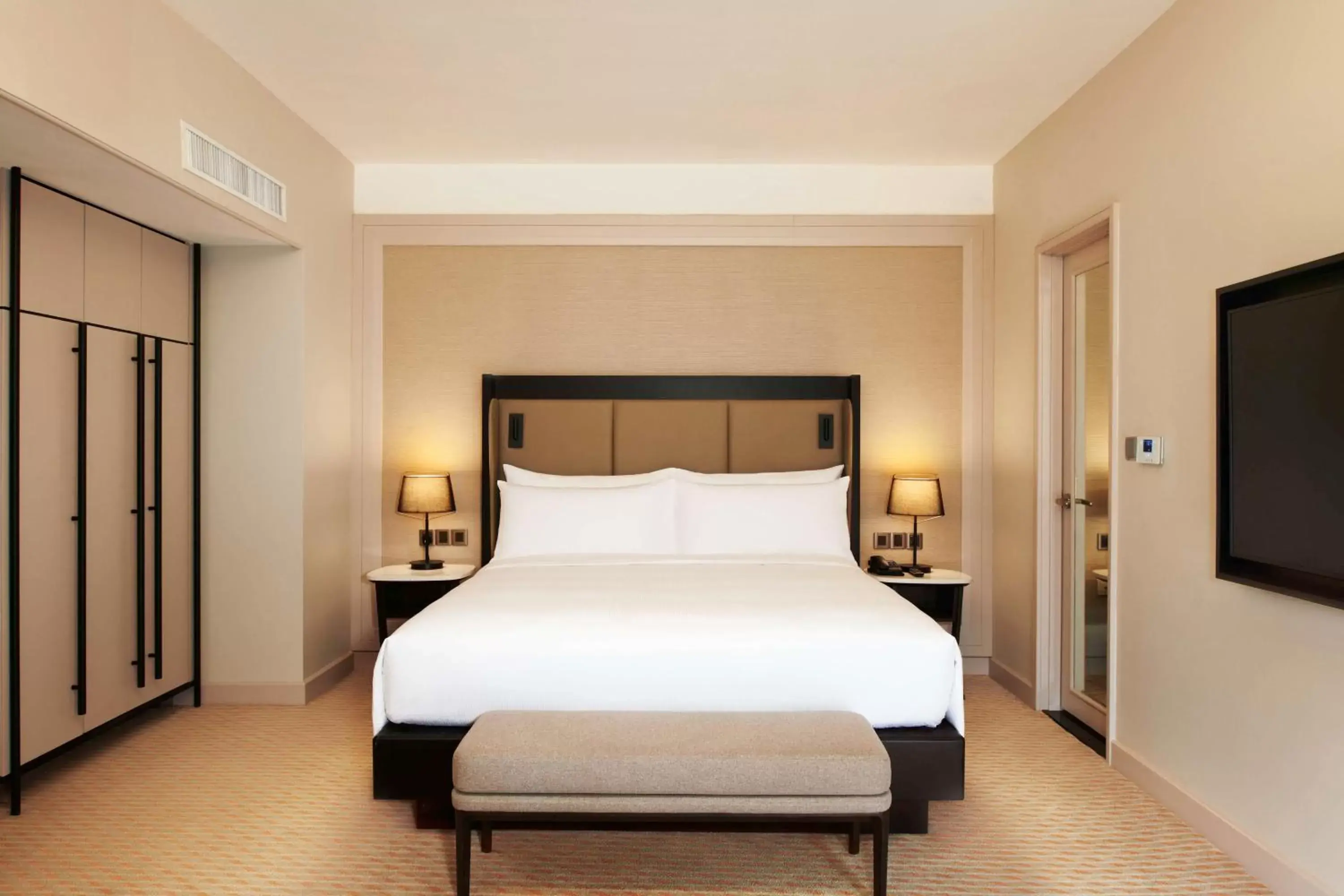Bed in Hilton Kuching Hotel