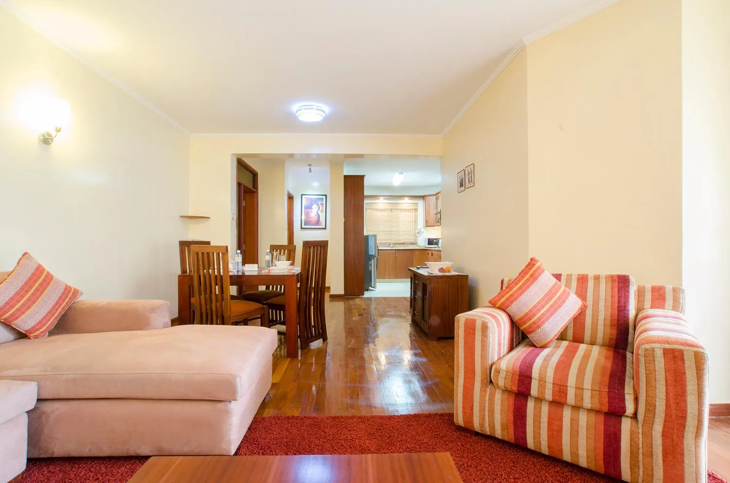 Seating area in Waridi Paradise Hotel and Suites