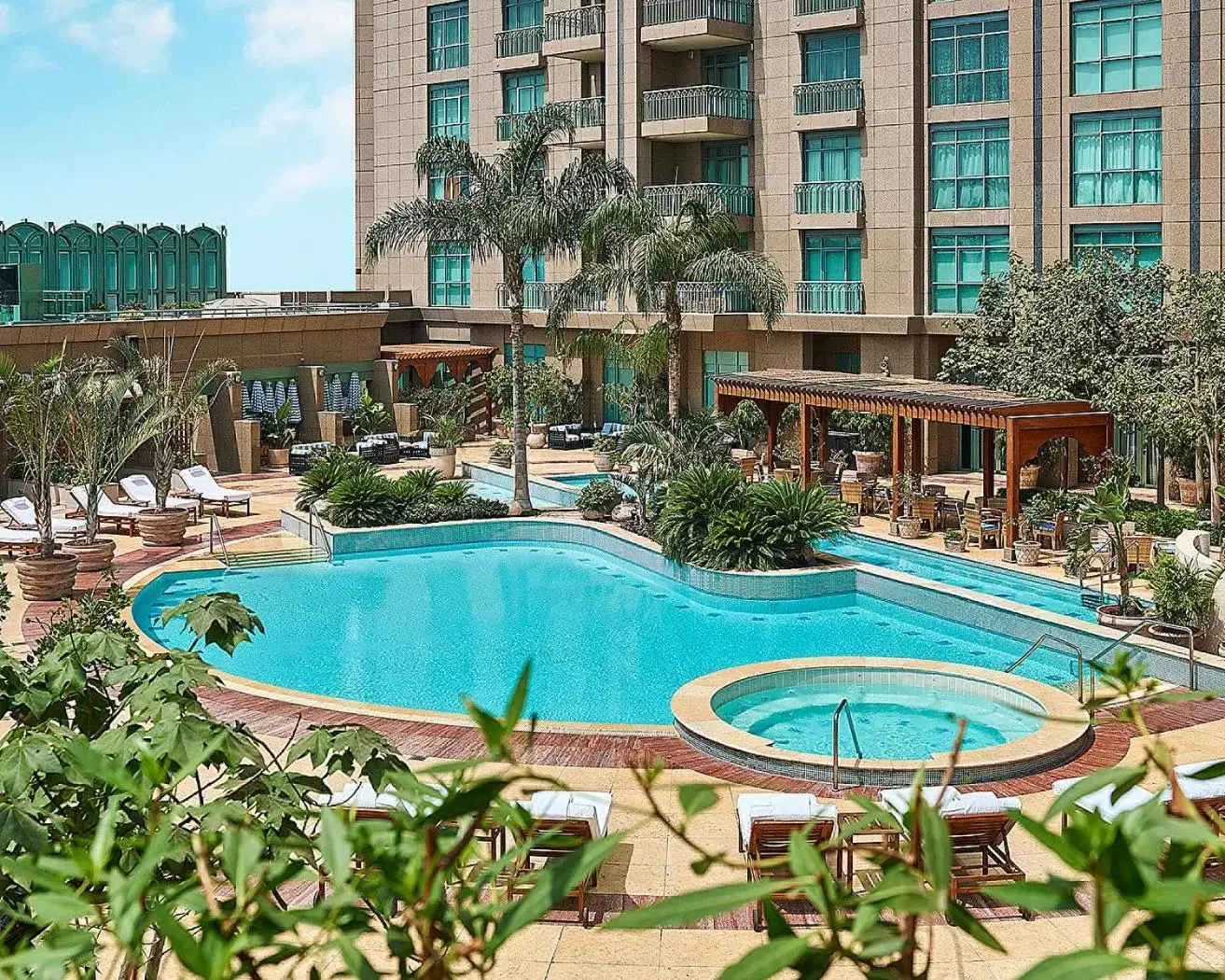 Pool view, Swimming Pool in Four Seasons Hotel Cairo at Nile Plaza