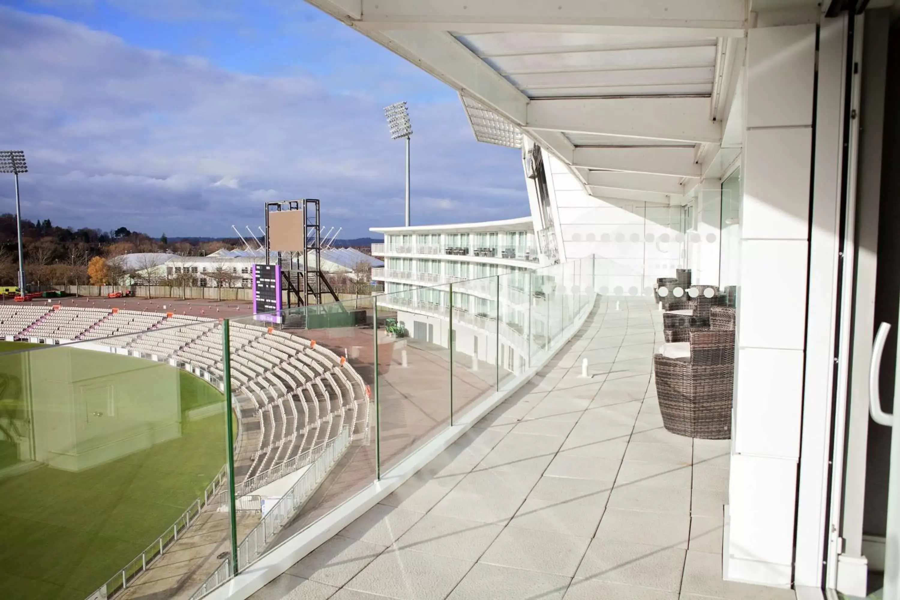 View (from property/room), Balcony/Terrace in Hilton at the Ageas Bowl, Southampton