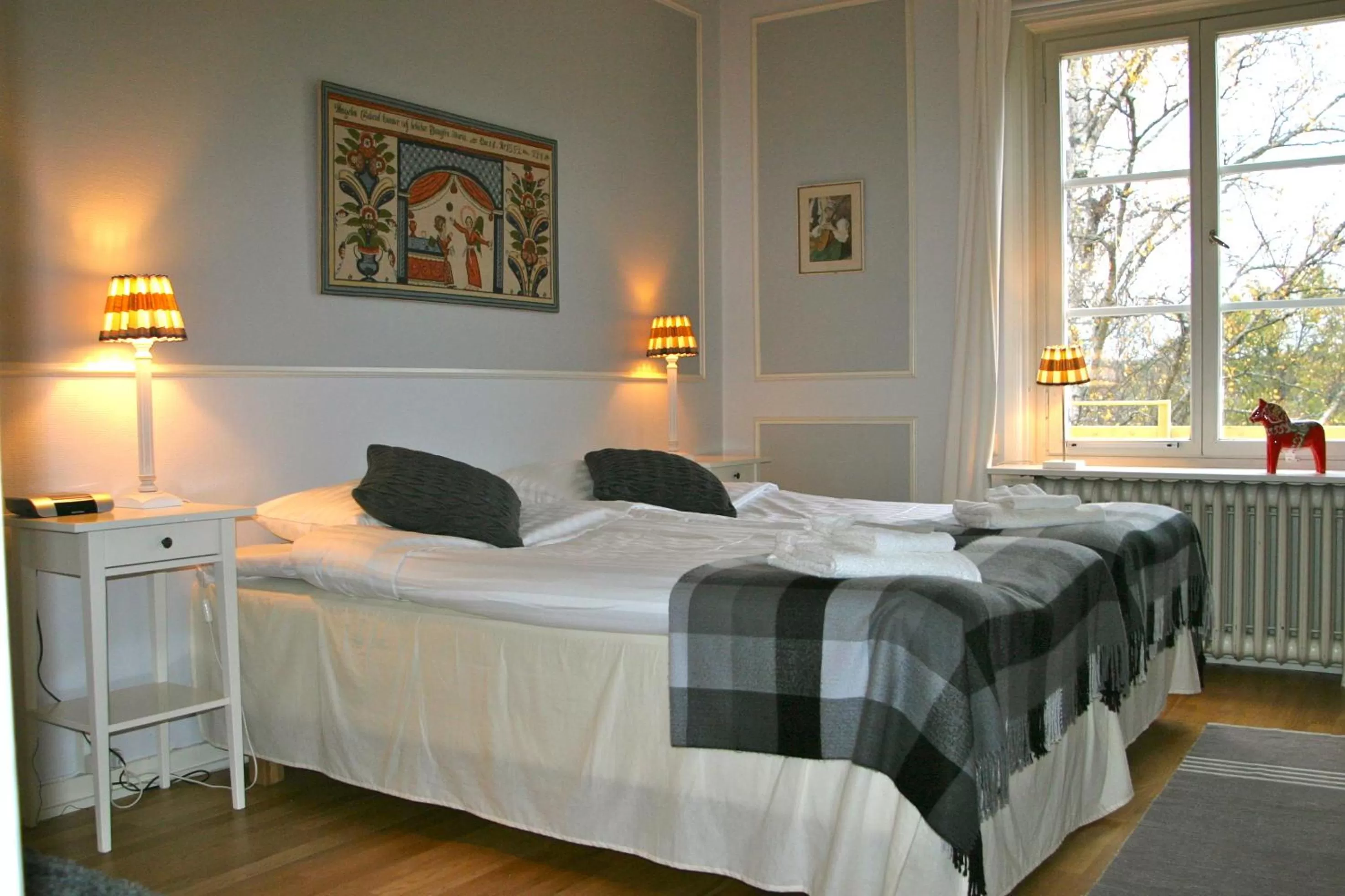 Bedroom, Bed in Långshyttans Brukshotell