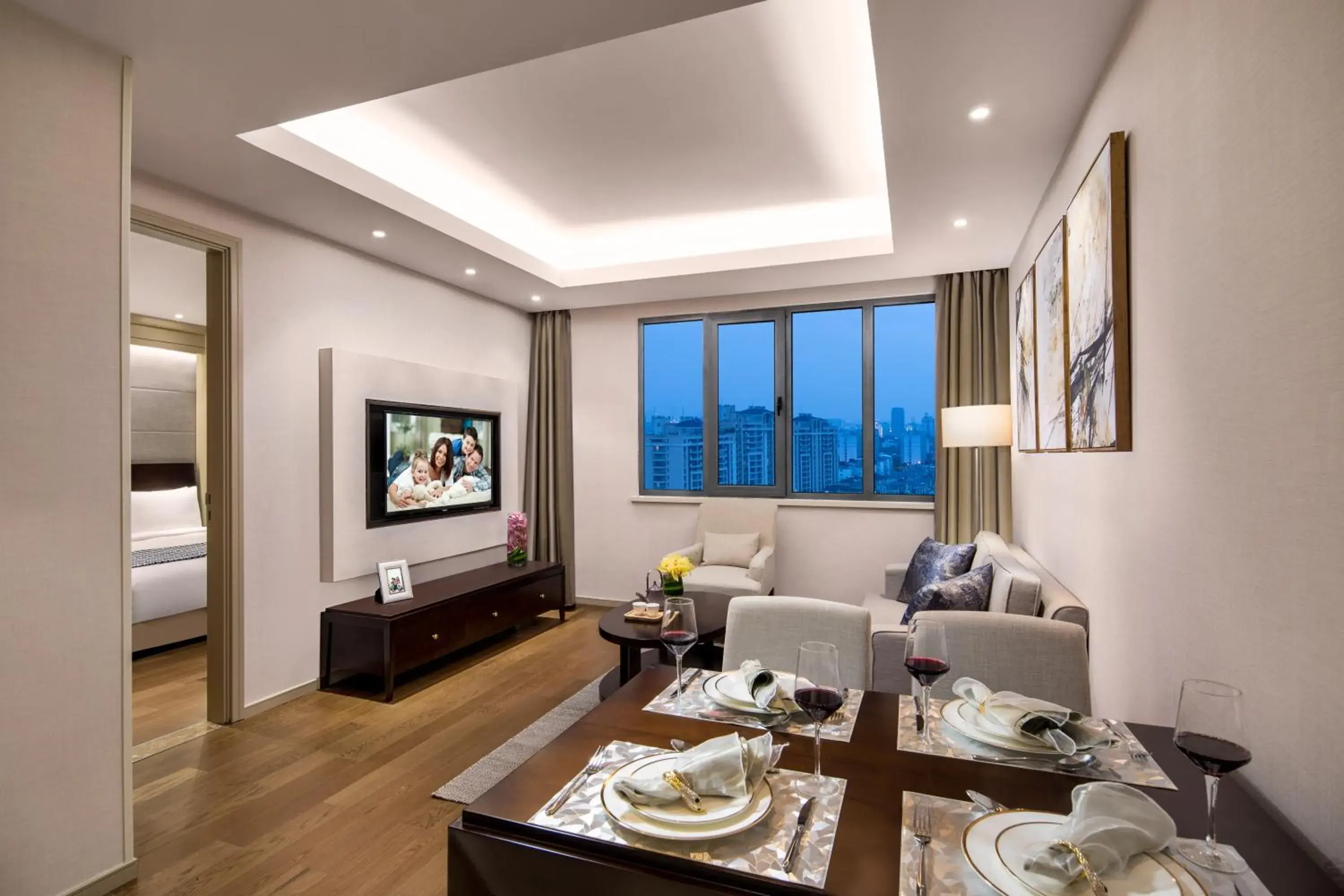 Living room in Somerset Emerald City Suzhou