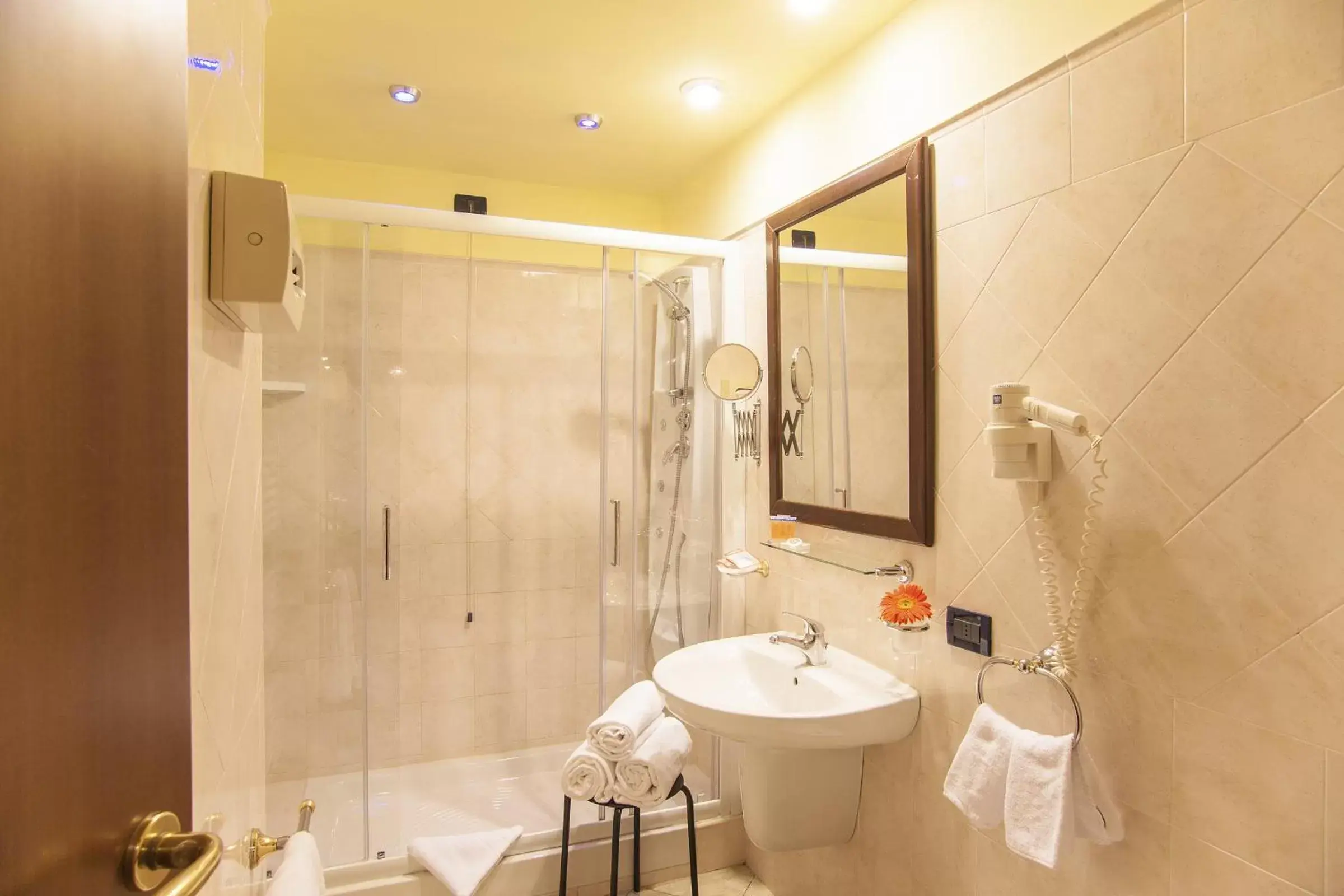 Shower, Bathroom in Hotel Tuscolana