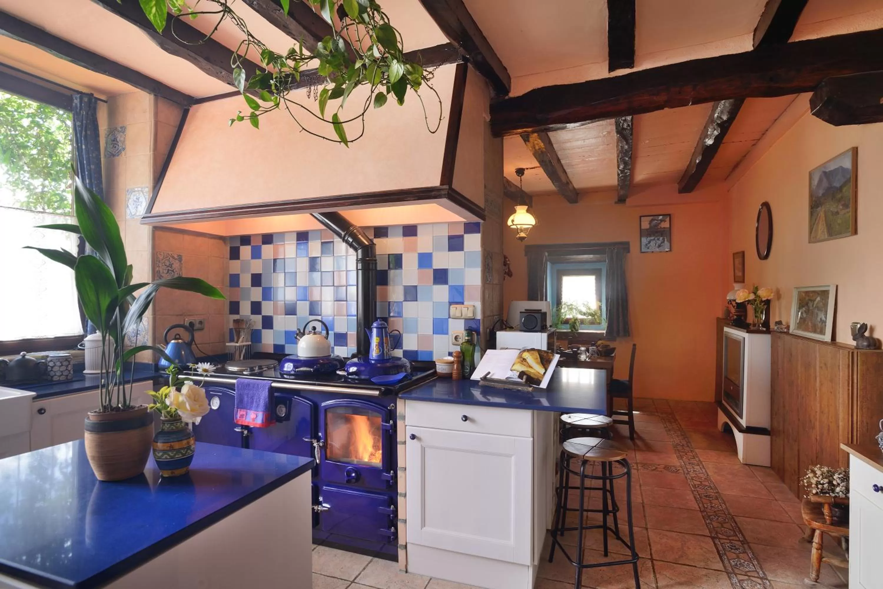 Kitchen or kitchenette in Eguzki B&B