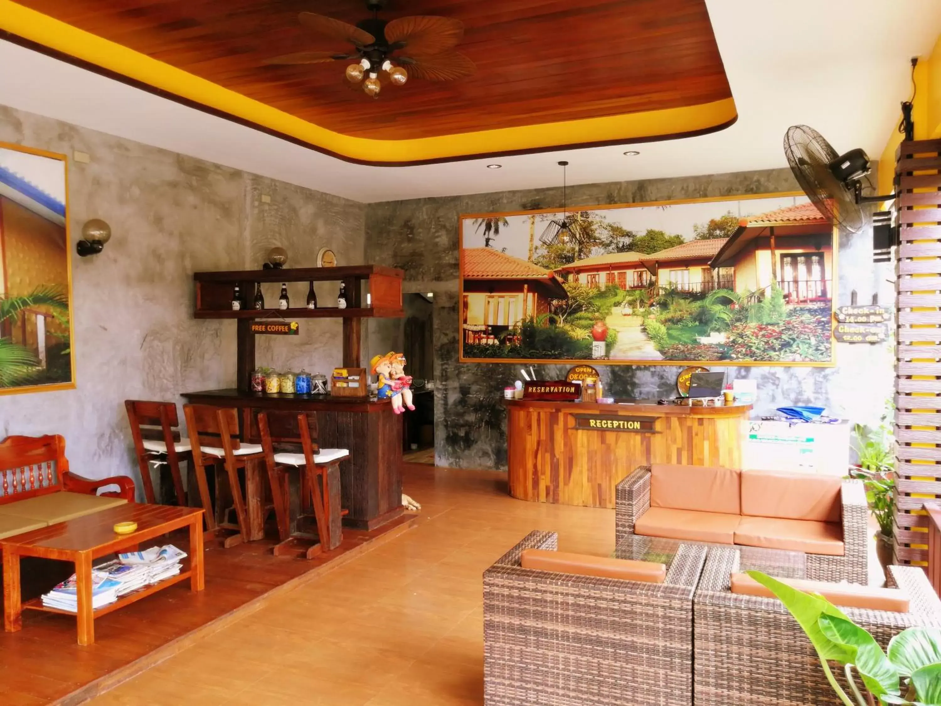 Lobby or reception, Restaurant/Places to Eat in Paradise Bungalows