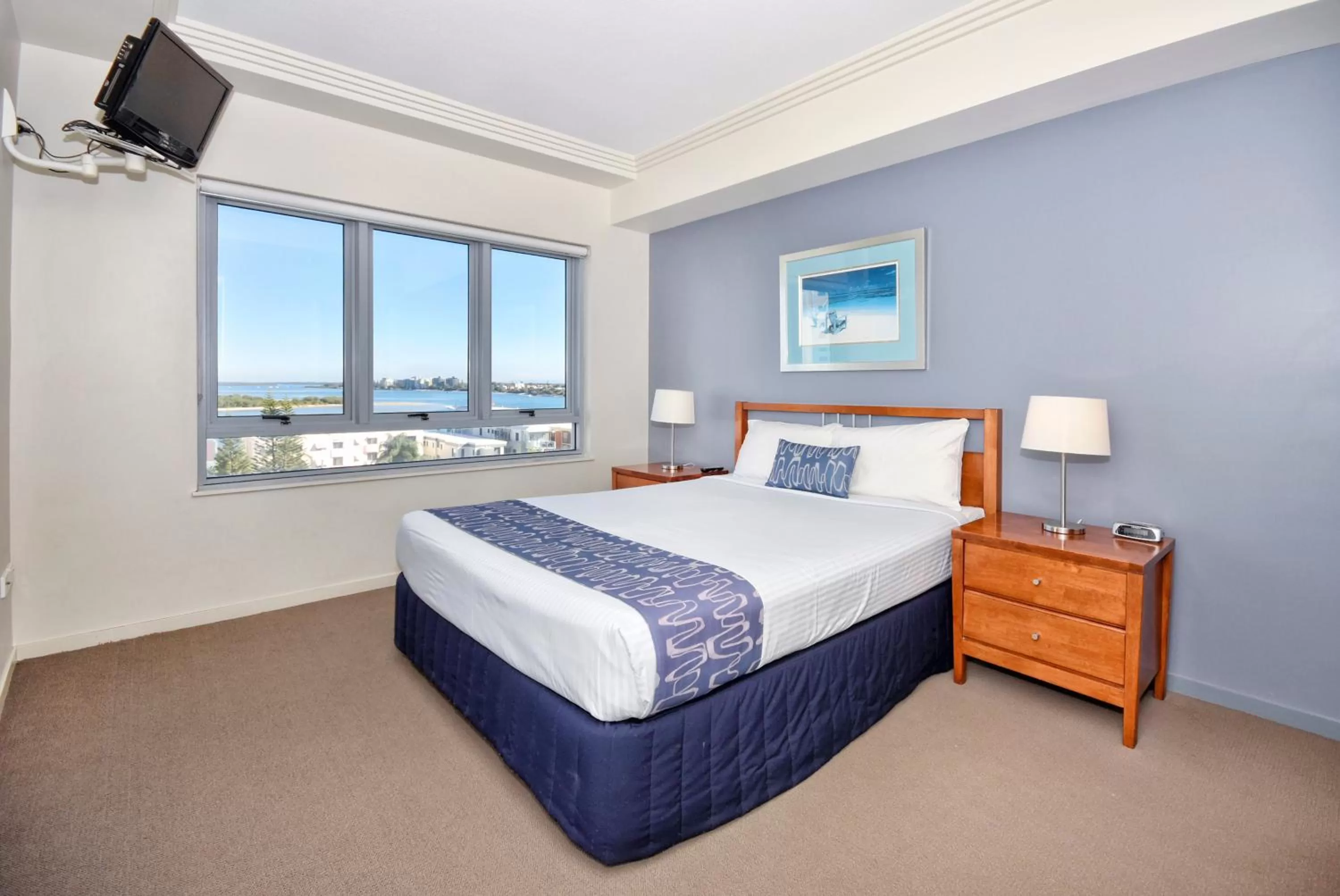 Bed in Pumicestone Blue