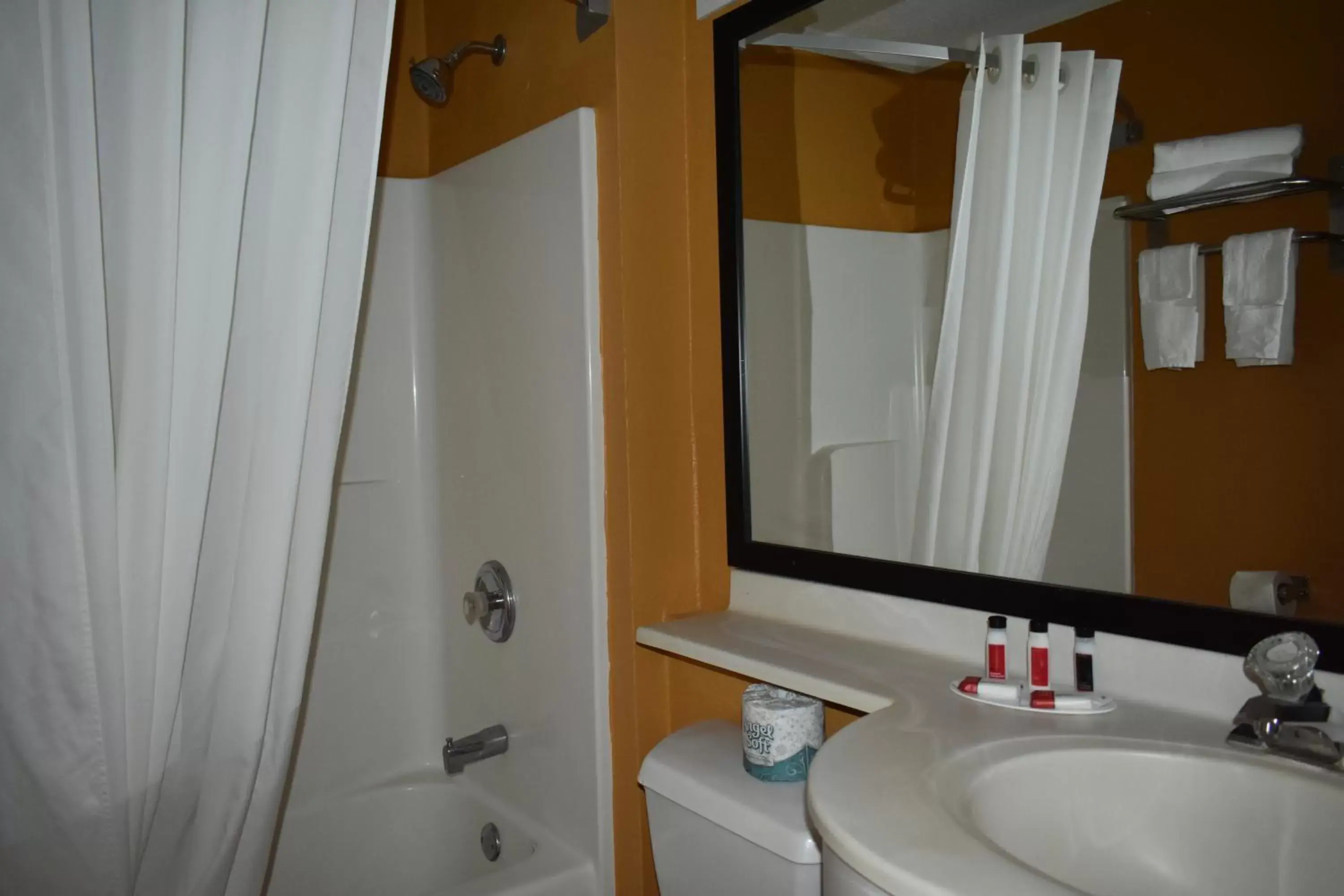 Bathroom in Super 8 by Wyndham Maumee Perrysburg Toledo Area