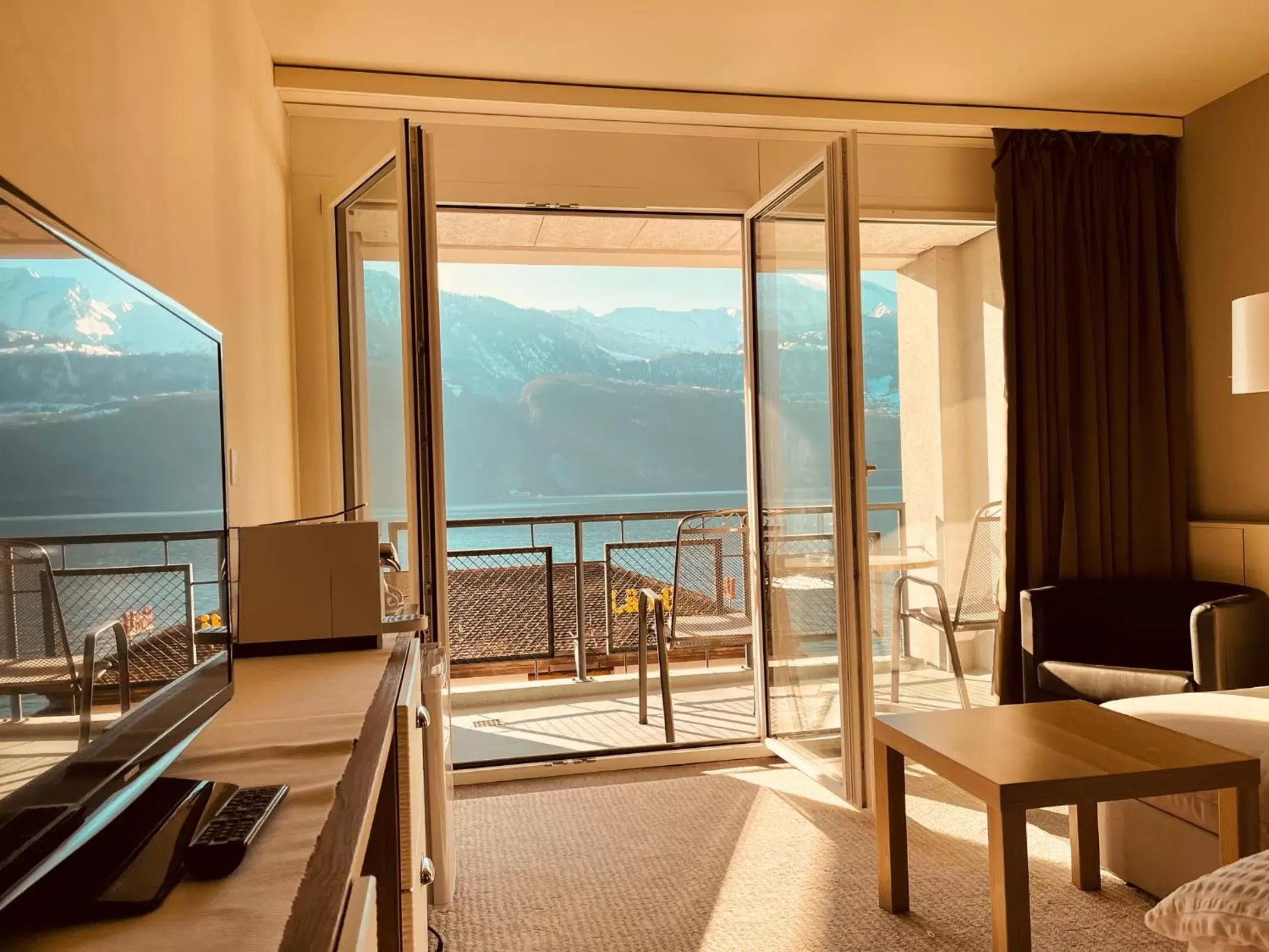 Balcony/Terrace in Seehotel Riviera at Lake Lucerne