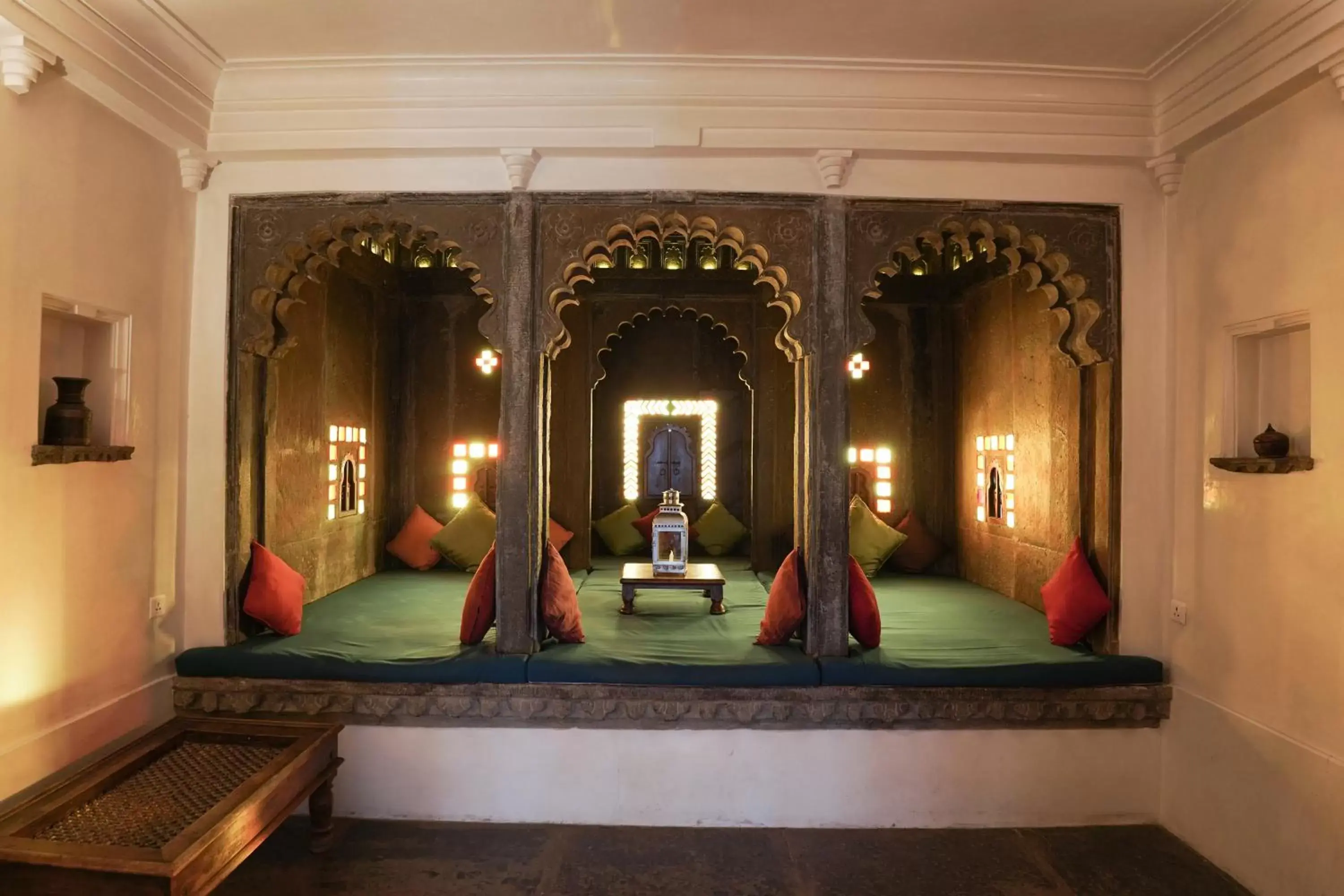 Seating area in Madri Haveli