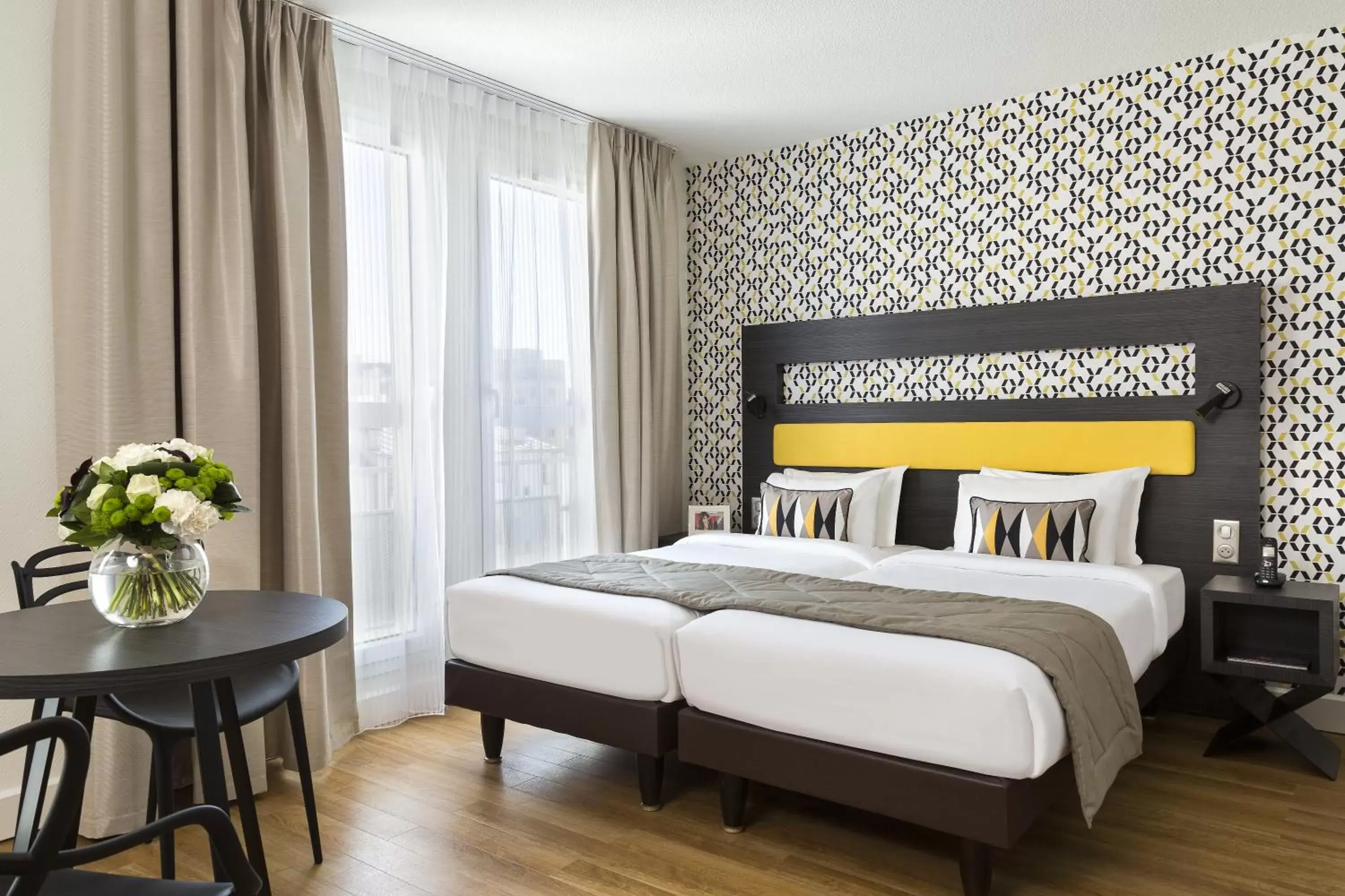 Bedroom, Bed in Citadines Tour Eiffel Paris