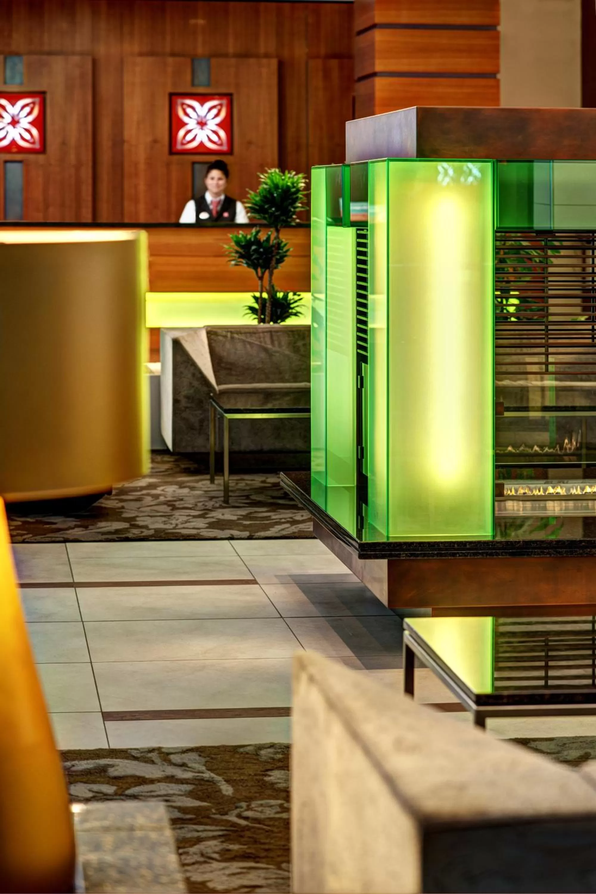 Lobby or reception in Hilton Garden Inn Frankfurt Airport