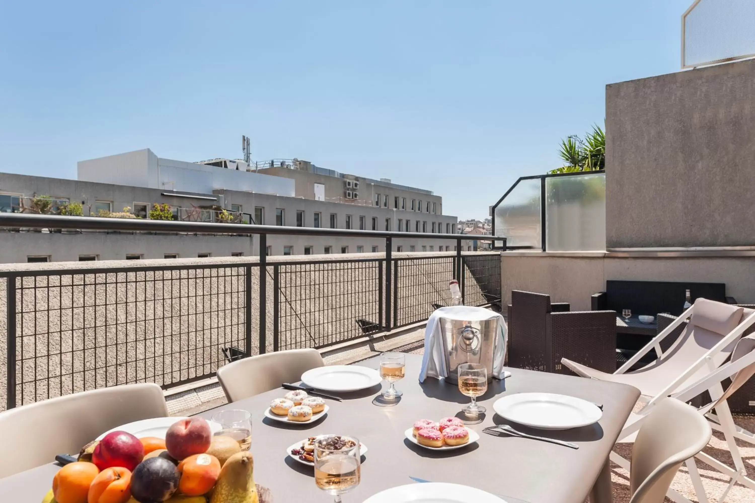 Balcony/Terrace in Residhotel Le Grand Prado