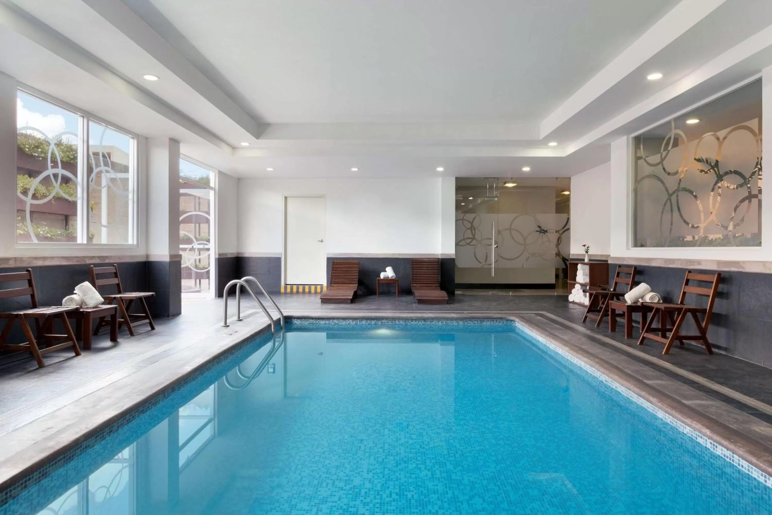 Pool view in DoubleTree by Hilton Queretaro