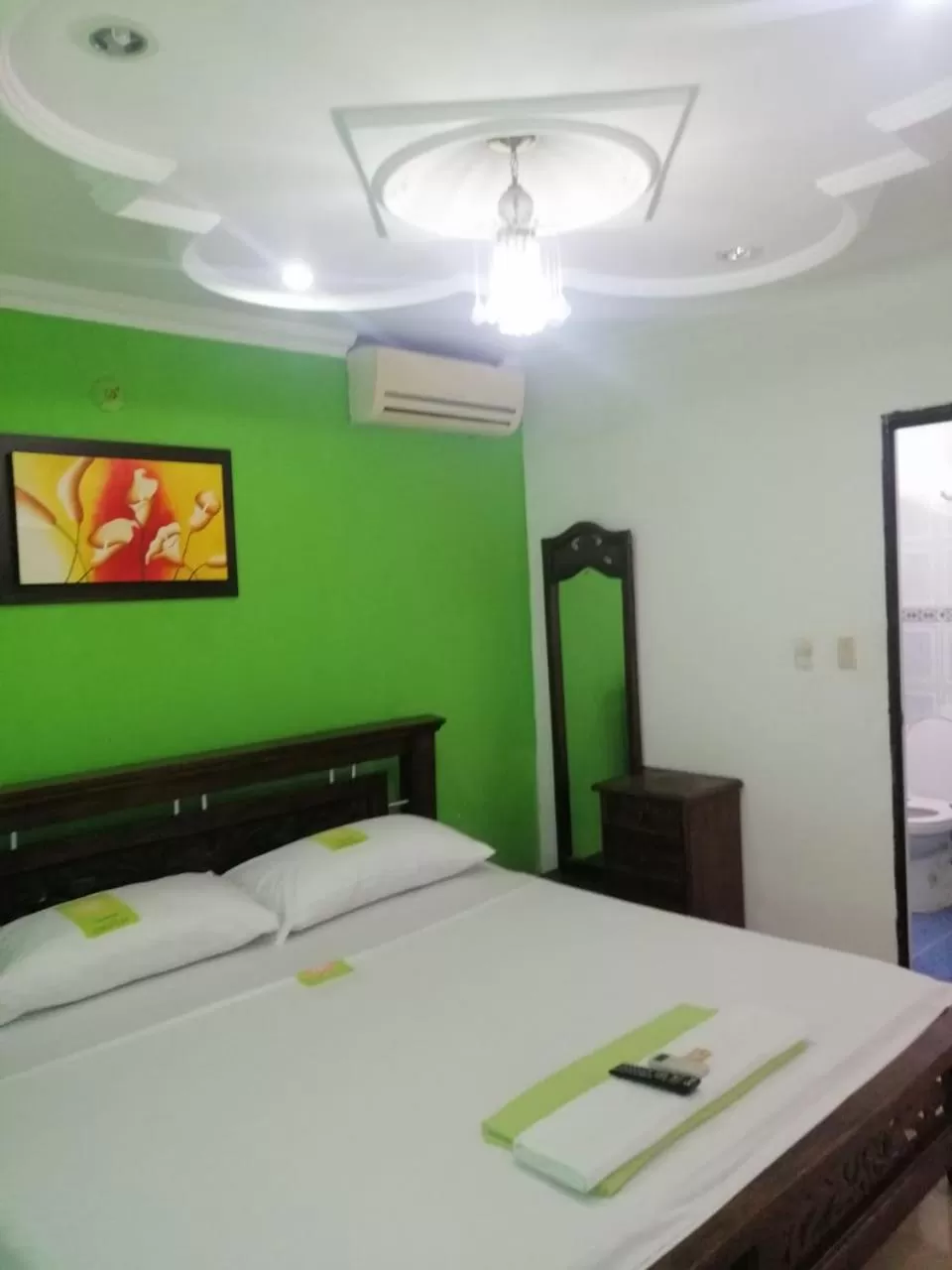 Bed in Hotel Mansión del Cesar