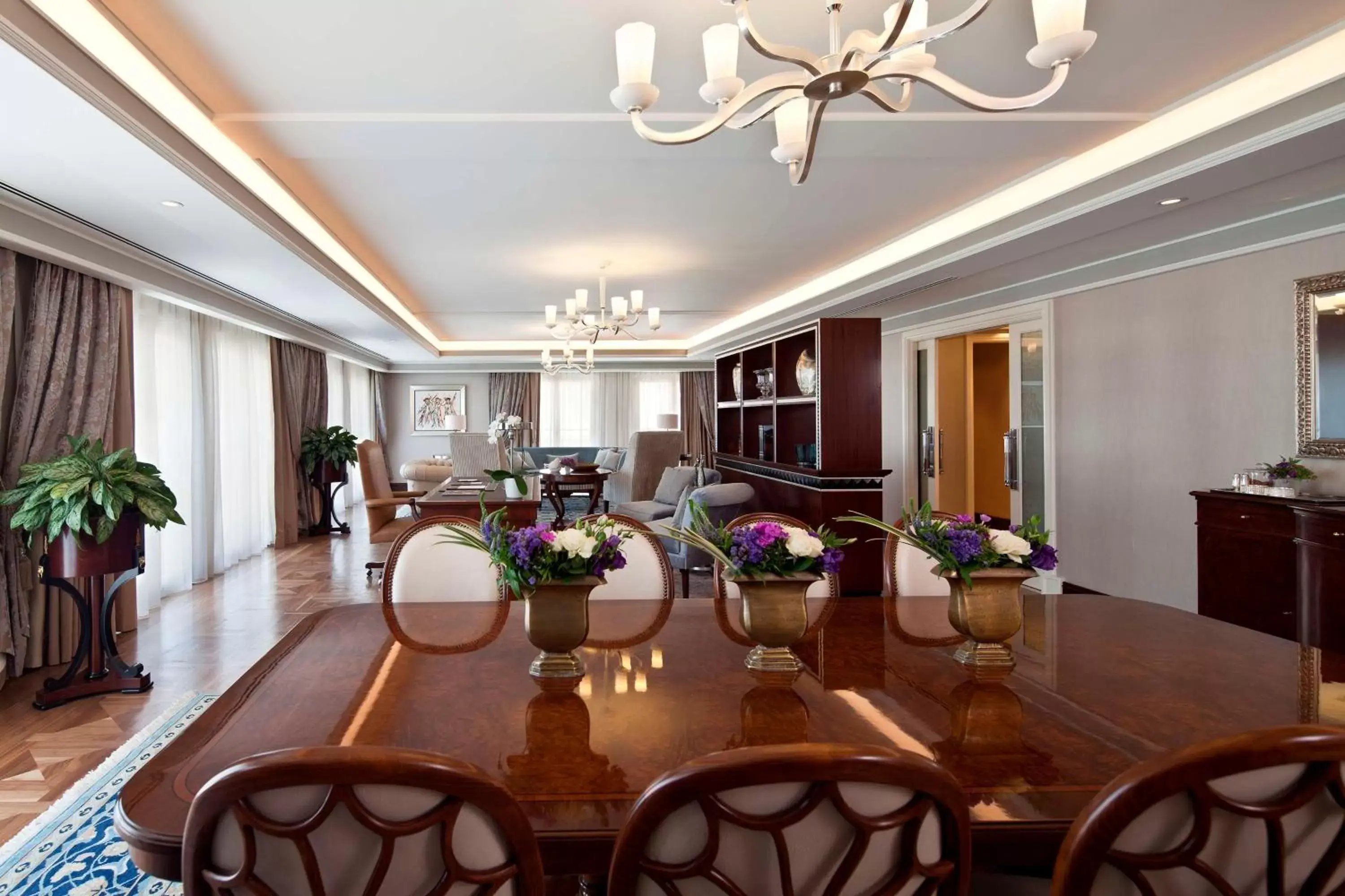 Living room, Dining Area in Waldorf Astoria Jerusalem