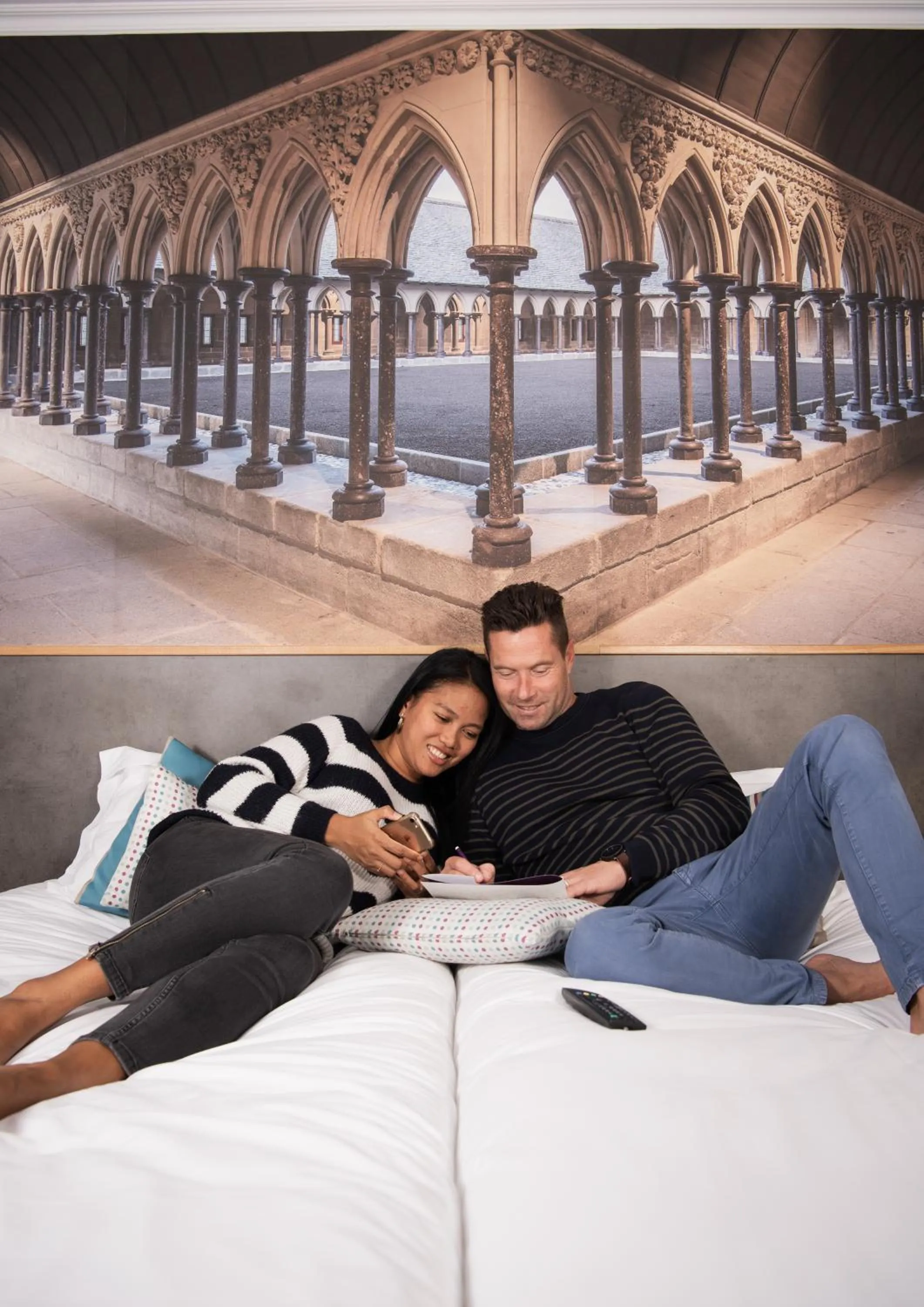 Decorative detail, Bed in Mercure Mont Saint Michel