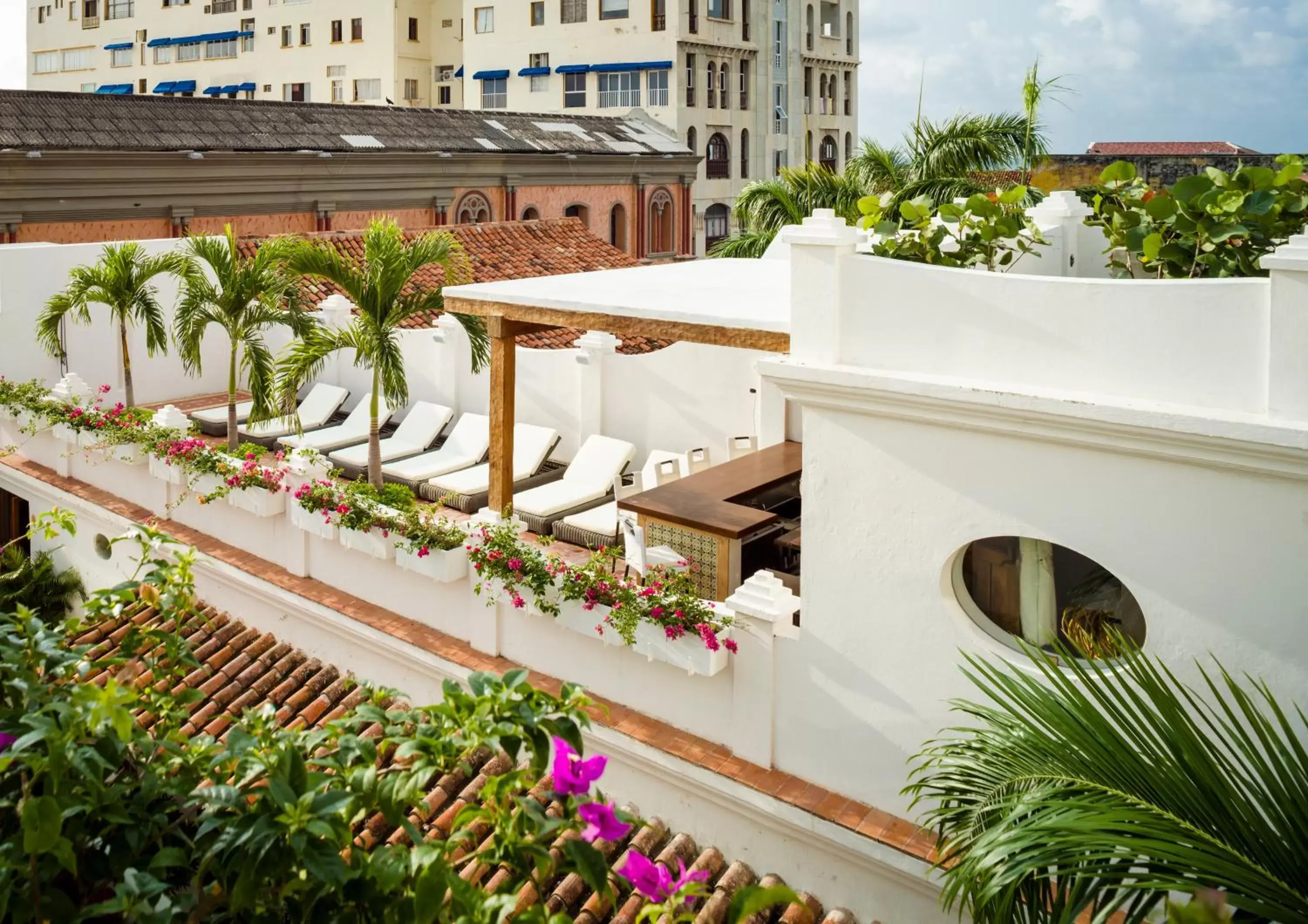 Balcony/Terrace, Pool View in Hotel Casa San Agustin