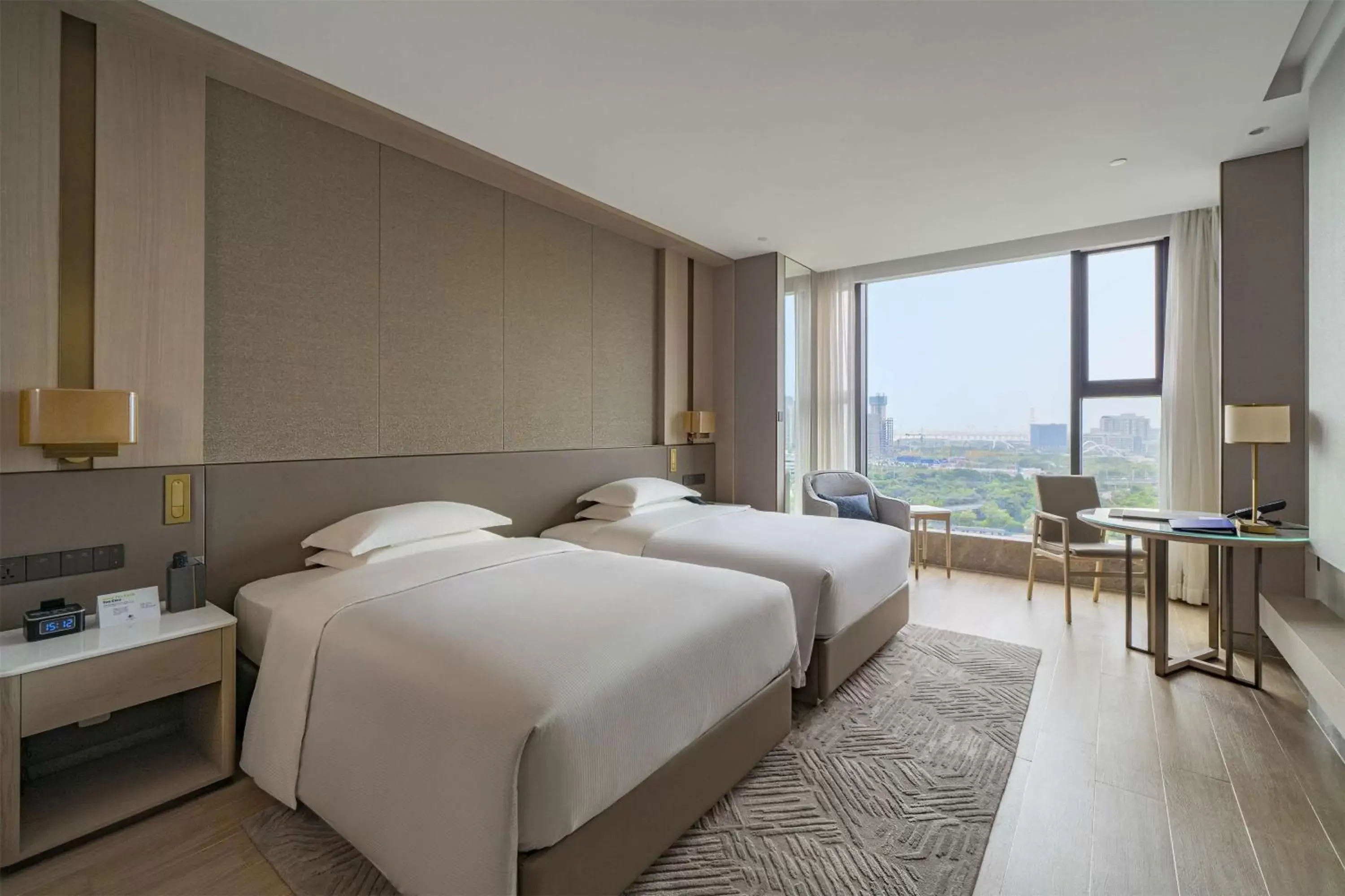 TWIN GUEST ROOM- CITY VIEW in DoubleTree By Hilton Shenzhen Nanshan Hotel & Residences TWIN GUEST ROOM- CITY VIEW in DoubleTree By Hilton Shenzhen Nanshan Hotel & Residences