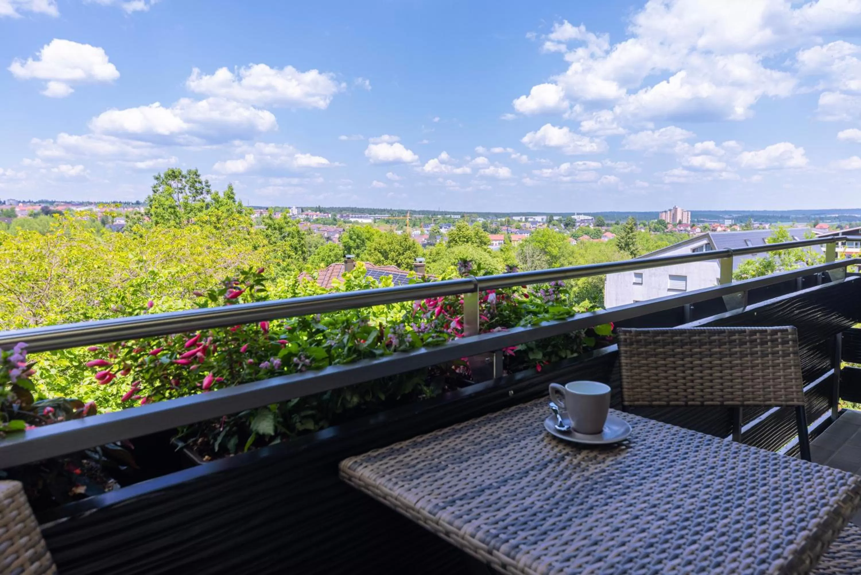 View (from property/room), Balcony/Terrace in Das Hohenried
