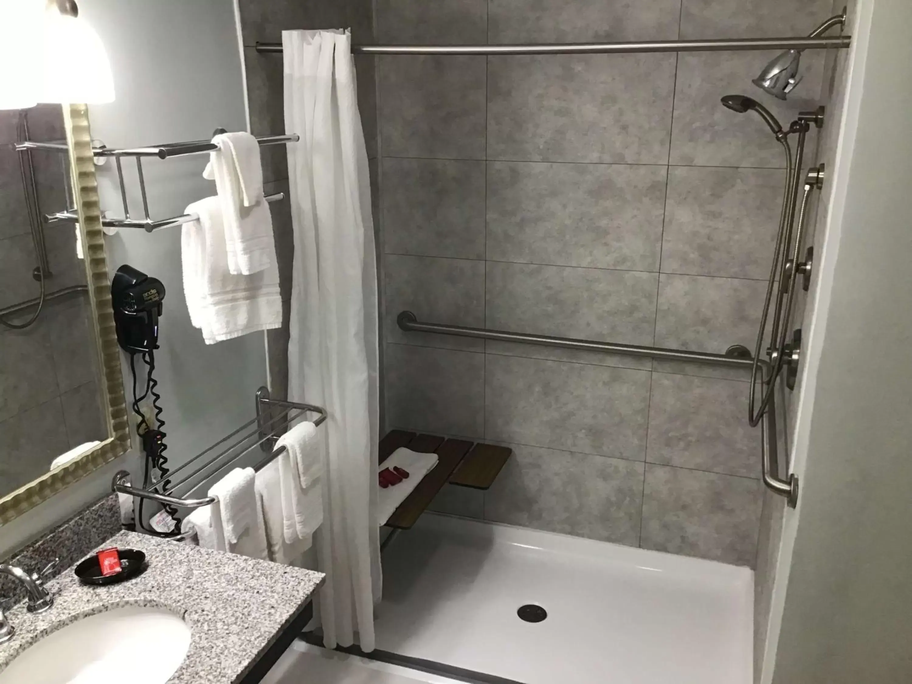 Shower, Bathroom in SureStay Studio by Best Western Pensacola
