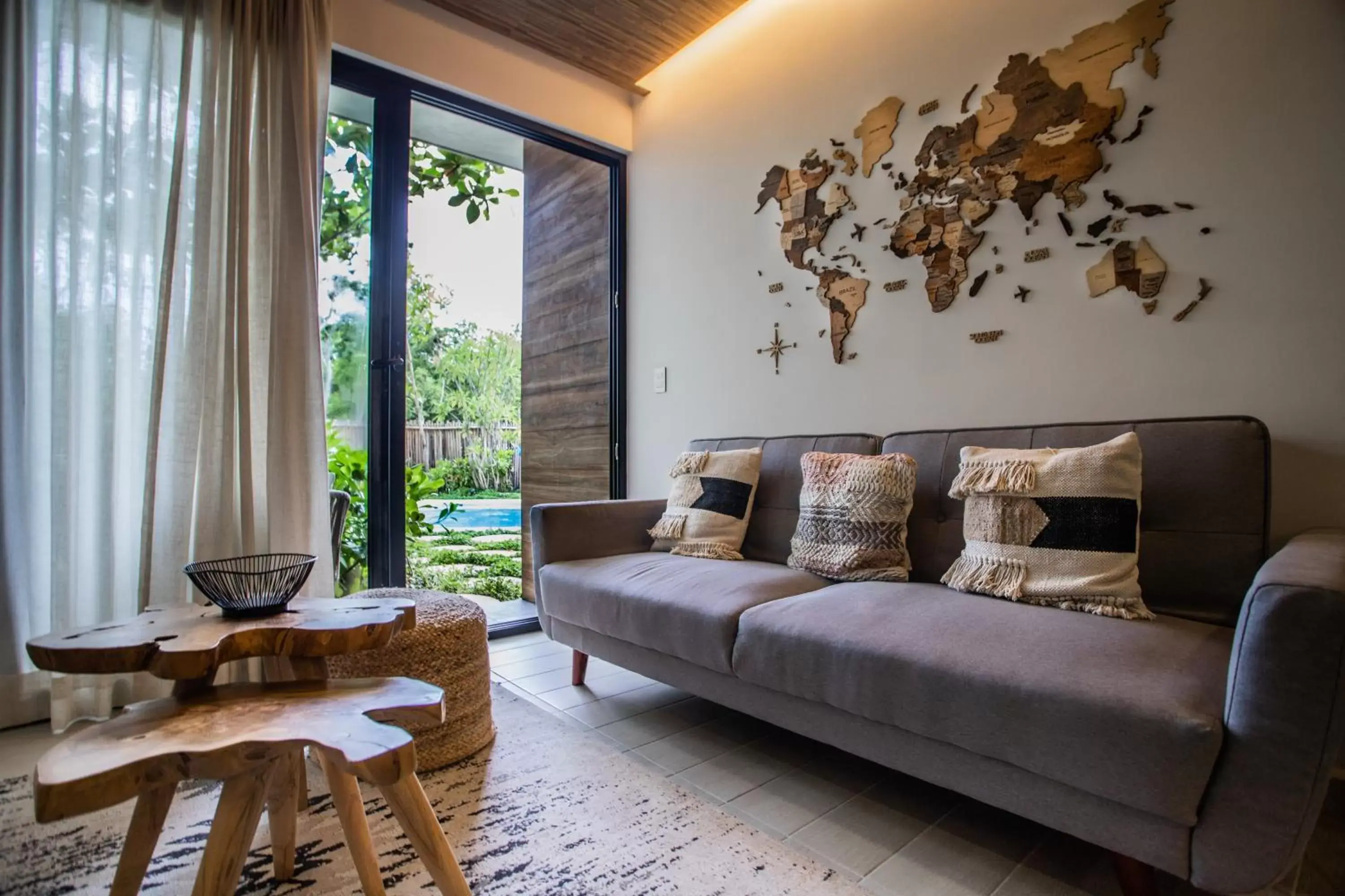 Living room, Seating Area in Luxury Condos Macondo Tulum