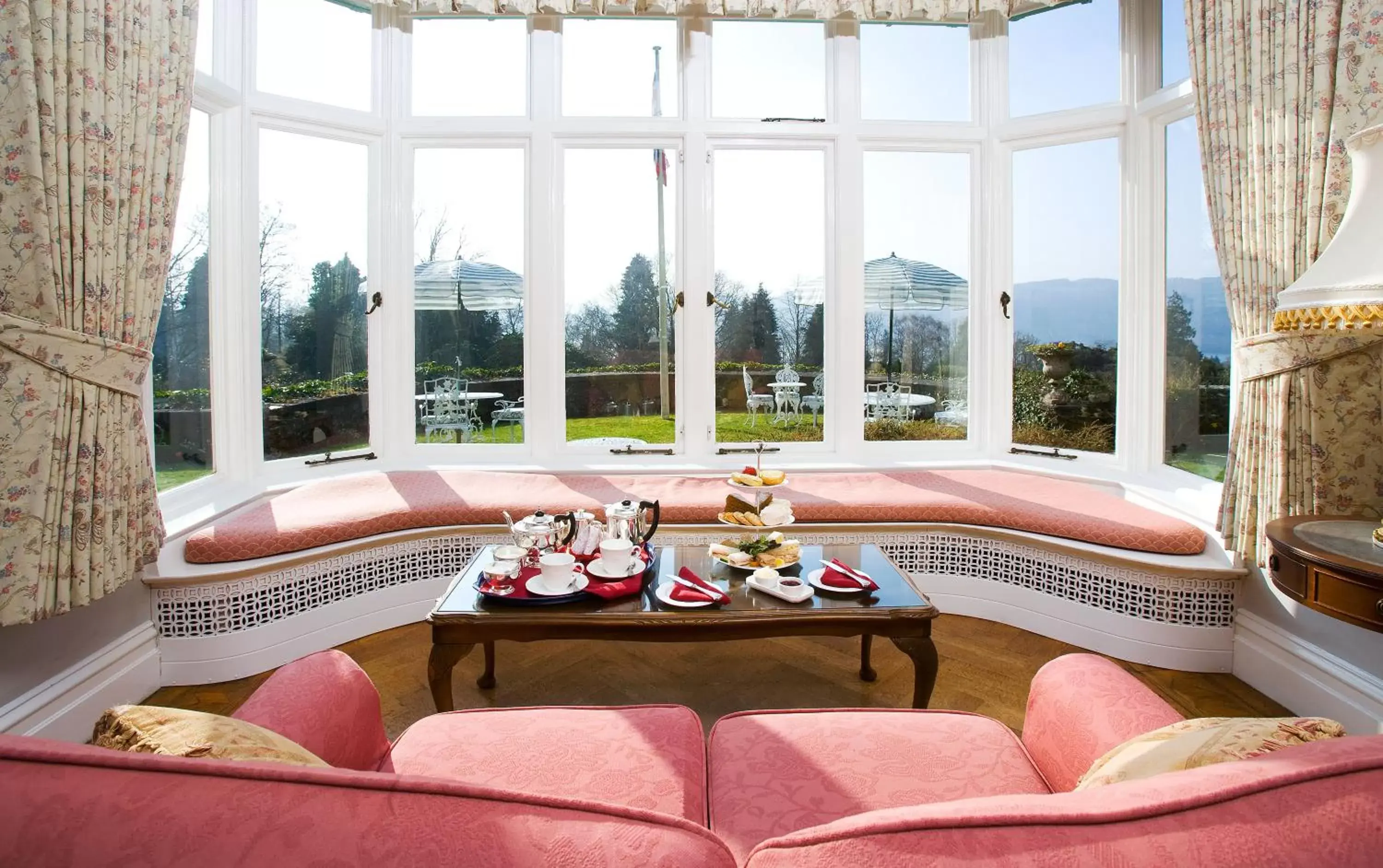 Communal lounge/ TV room in Lindeth Fell Country House