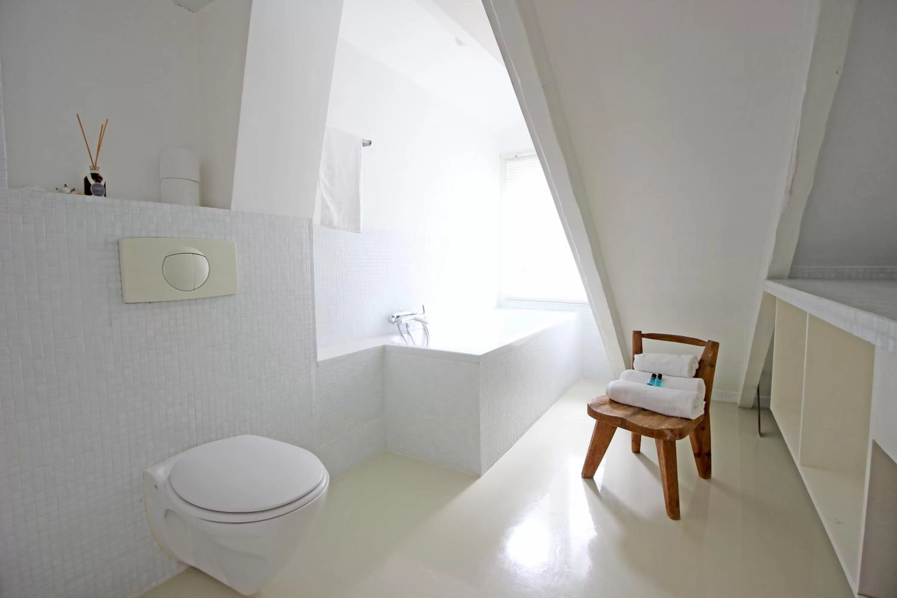 Bathroom in Beautiful 2 floor Vondelpark apartment.