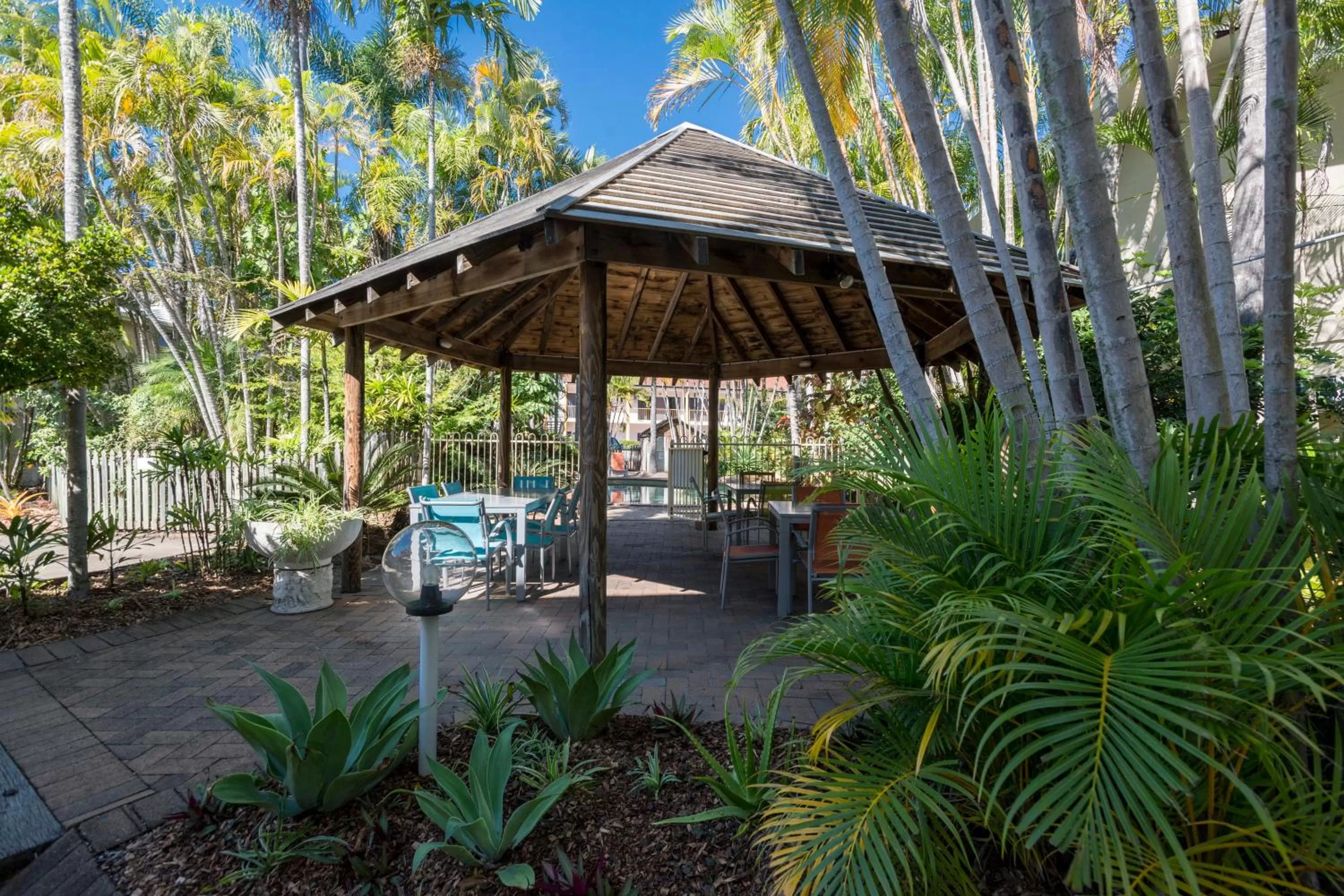 BBQ facilities in The Beach Motel Hervey Bay