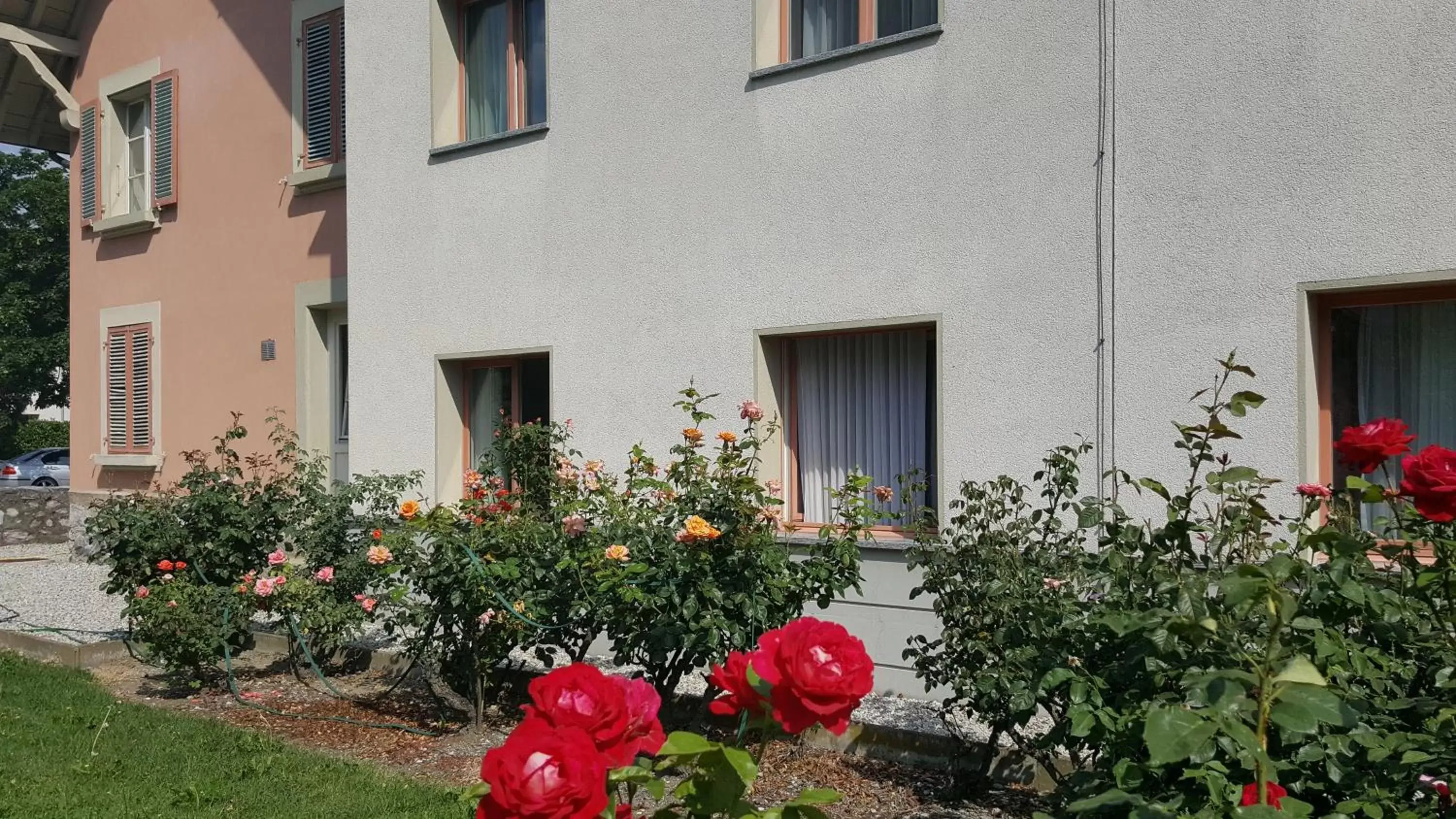 Garden, Property Building in Hôtel les Berges