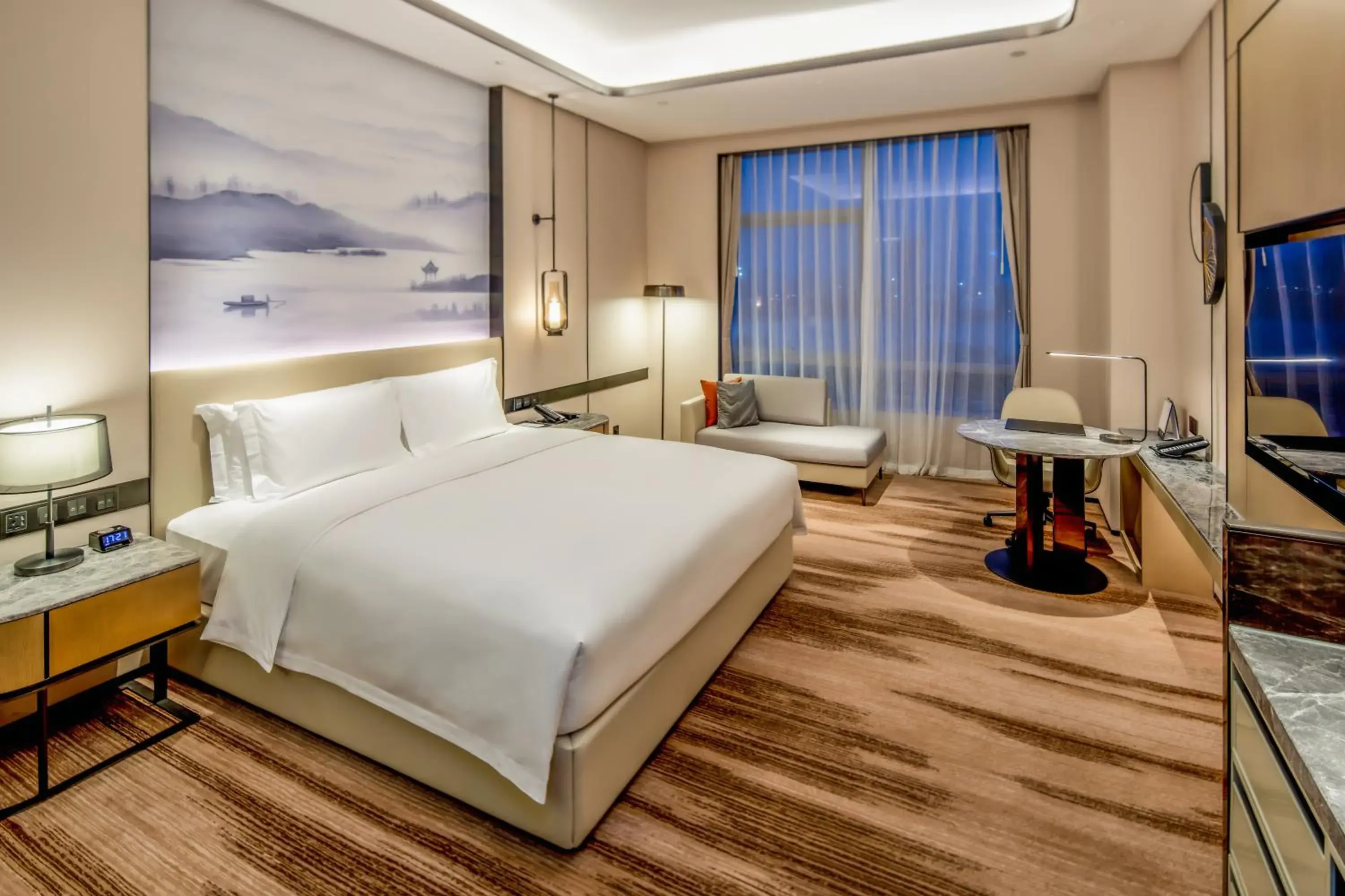 Bedroom, Bed in Pullman Suzhou Taicang