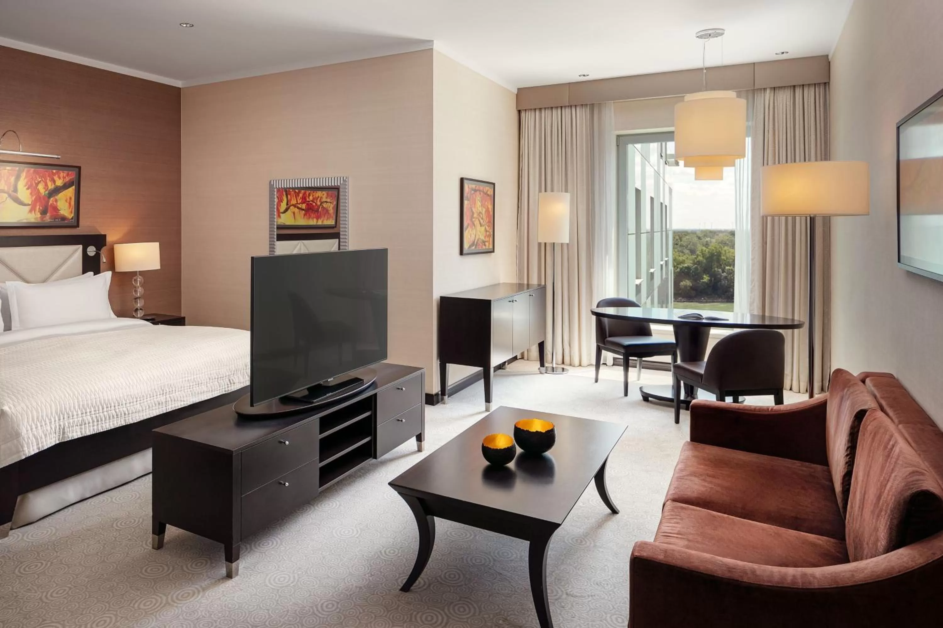 Living room, Bed in Grand Hotel River Park, a Luxury Collection Hotel, Bratislava