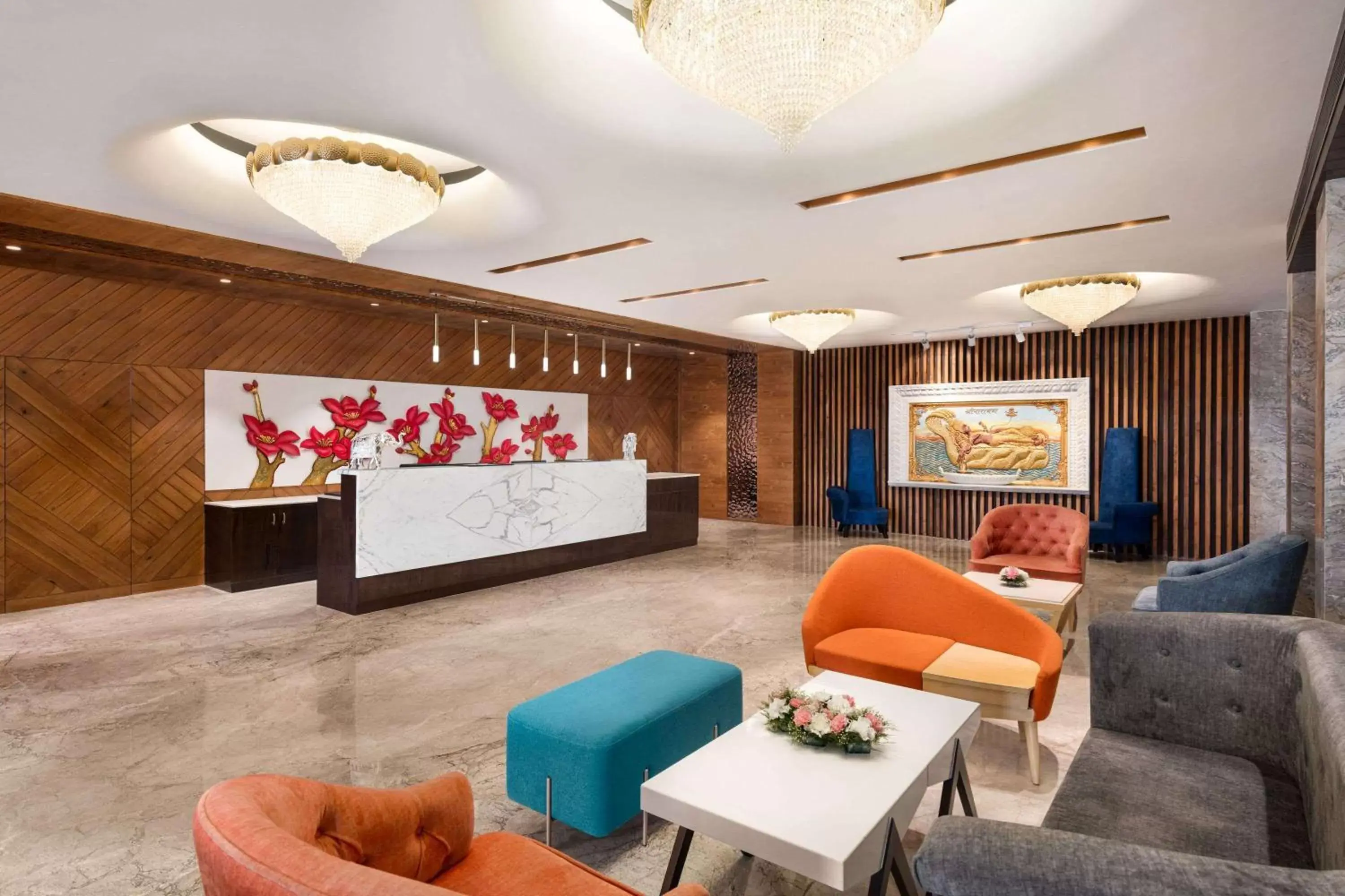 Lobby or reception in Howard Johnson by Wyndham Udaipur Roop Nagar Lobby or reception in Howard Johnson by Wyndham Udaipur Roop Nagar