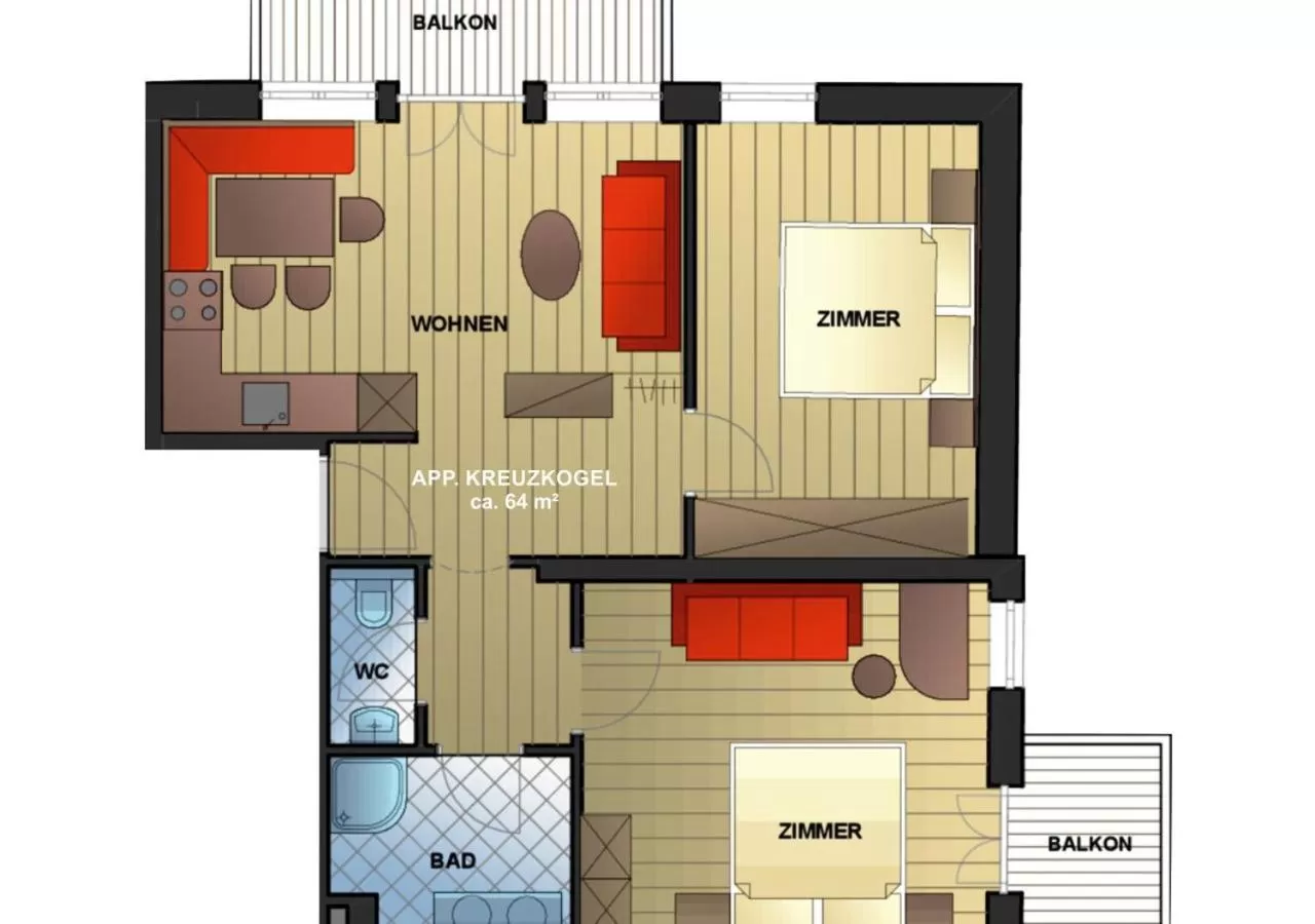 Photo of the whole room in Appartement-Pension Kendlbacher