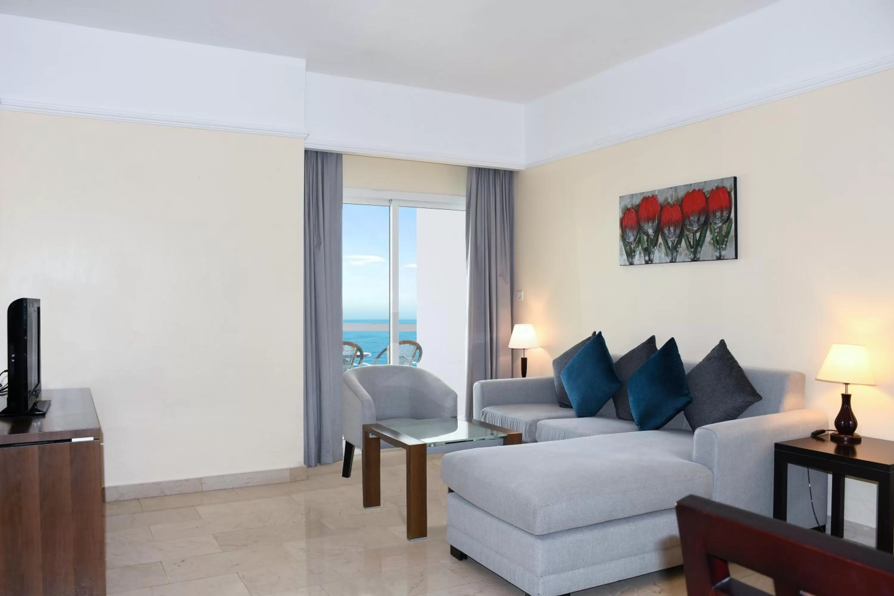 Seating area in Ramada by Wyndham Beach Hotel Ajman