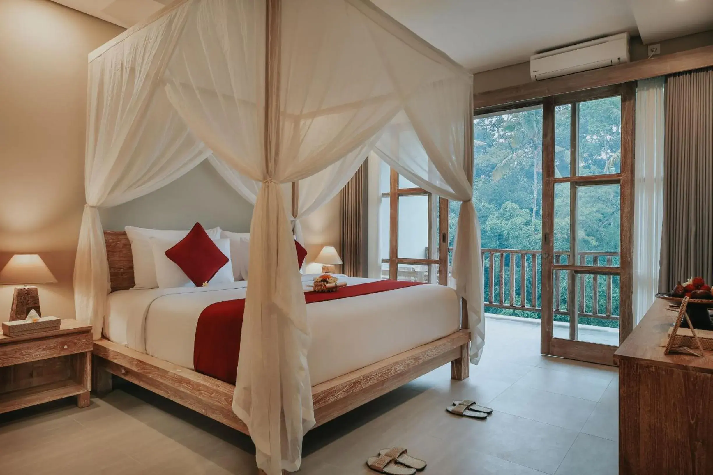 Balcony/Terrace, Bed in Kawi Resort A Pramana Experience
