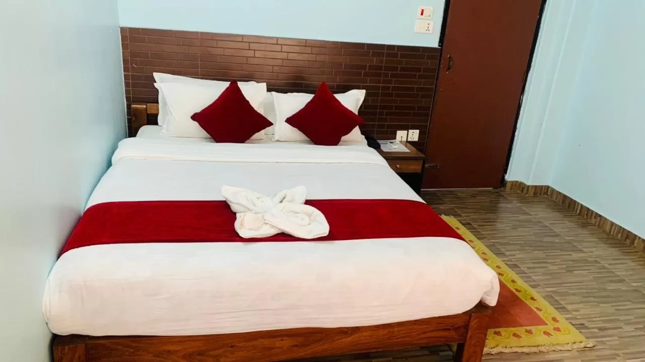 Bed in The North Face Inn