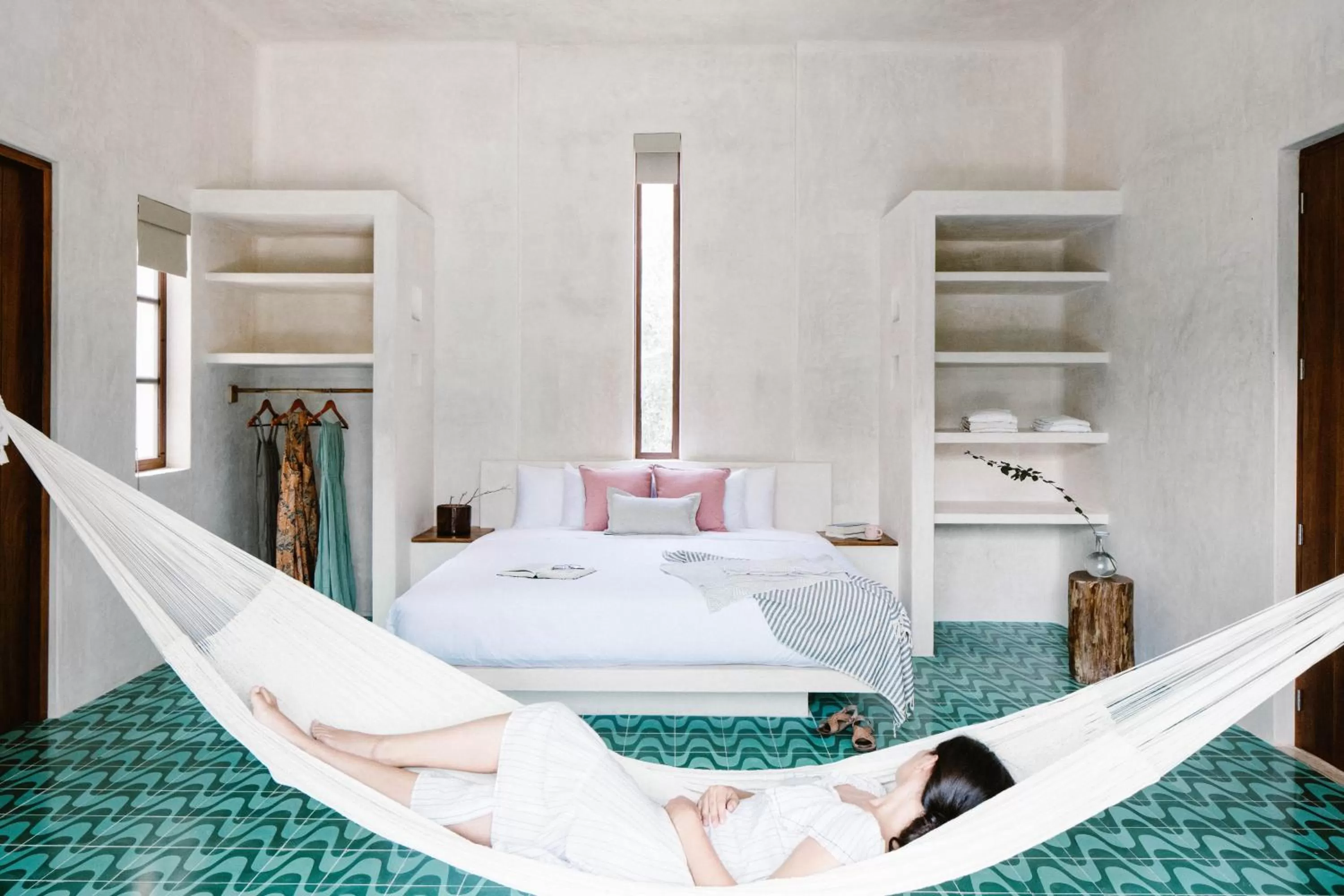 Bedroom, Bed in Hotel Holistika Tulum