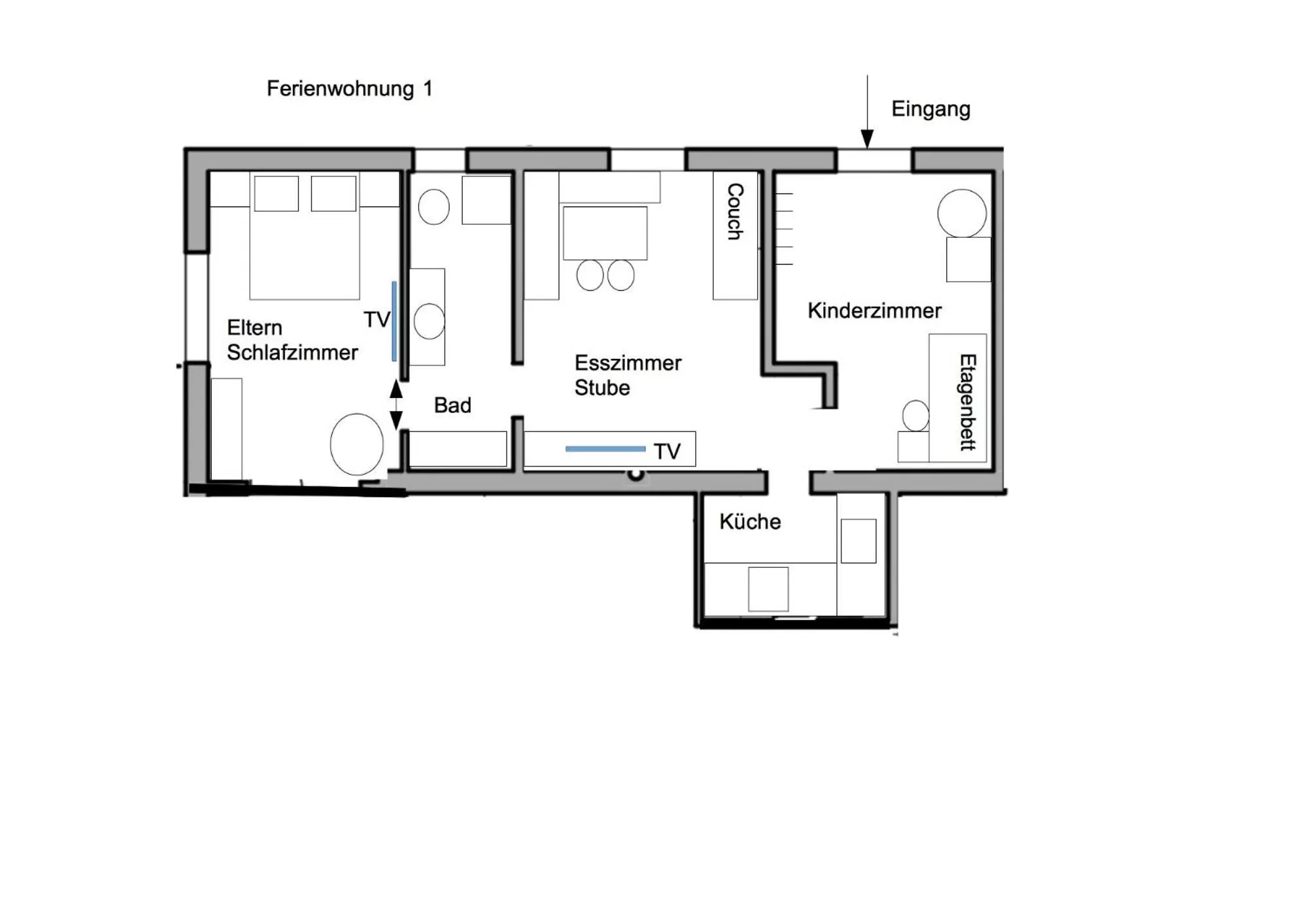Floor plan in Hotel St Hubertus