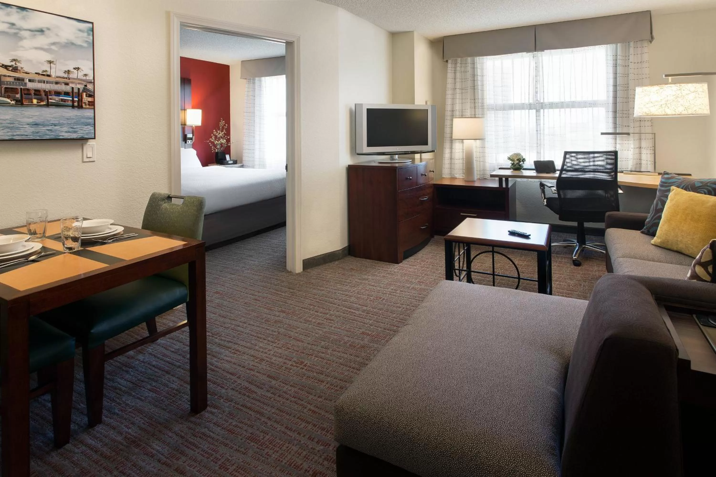 King Suite with Sofa Bed in Residence Inn Irvine John Wayne Airport Orange County