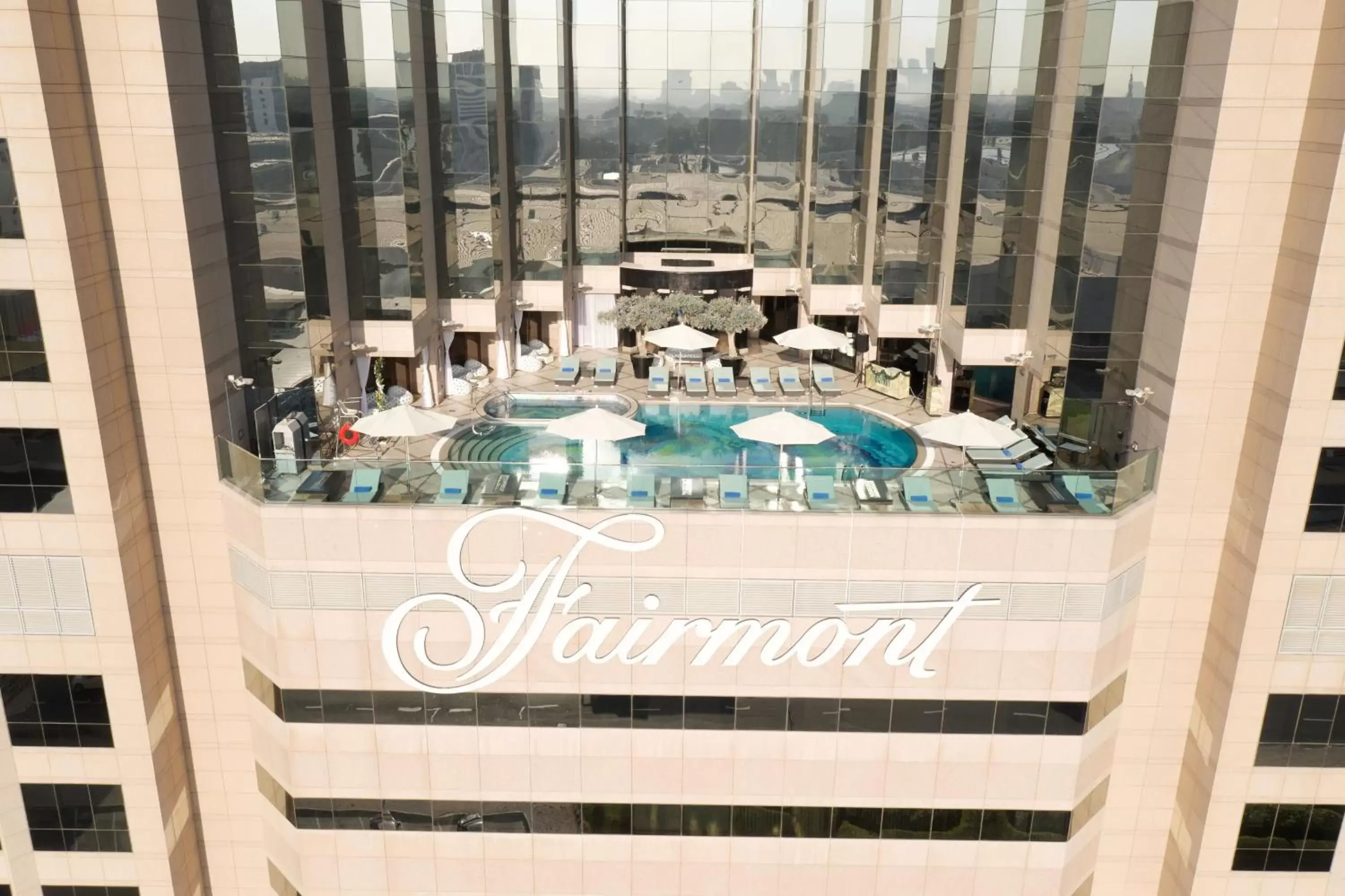 Pool view in Fairmont Dubai