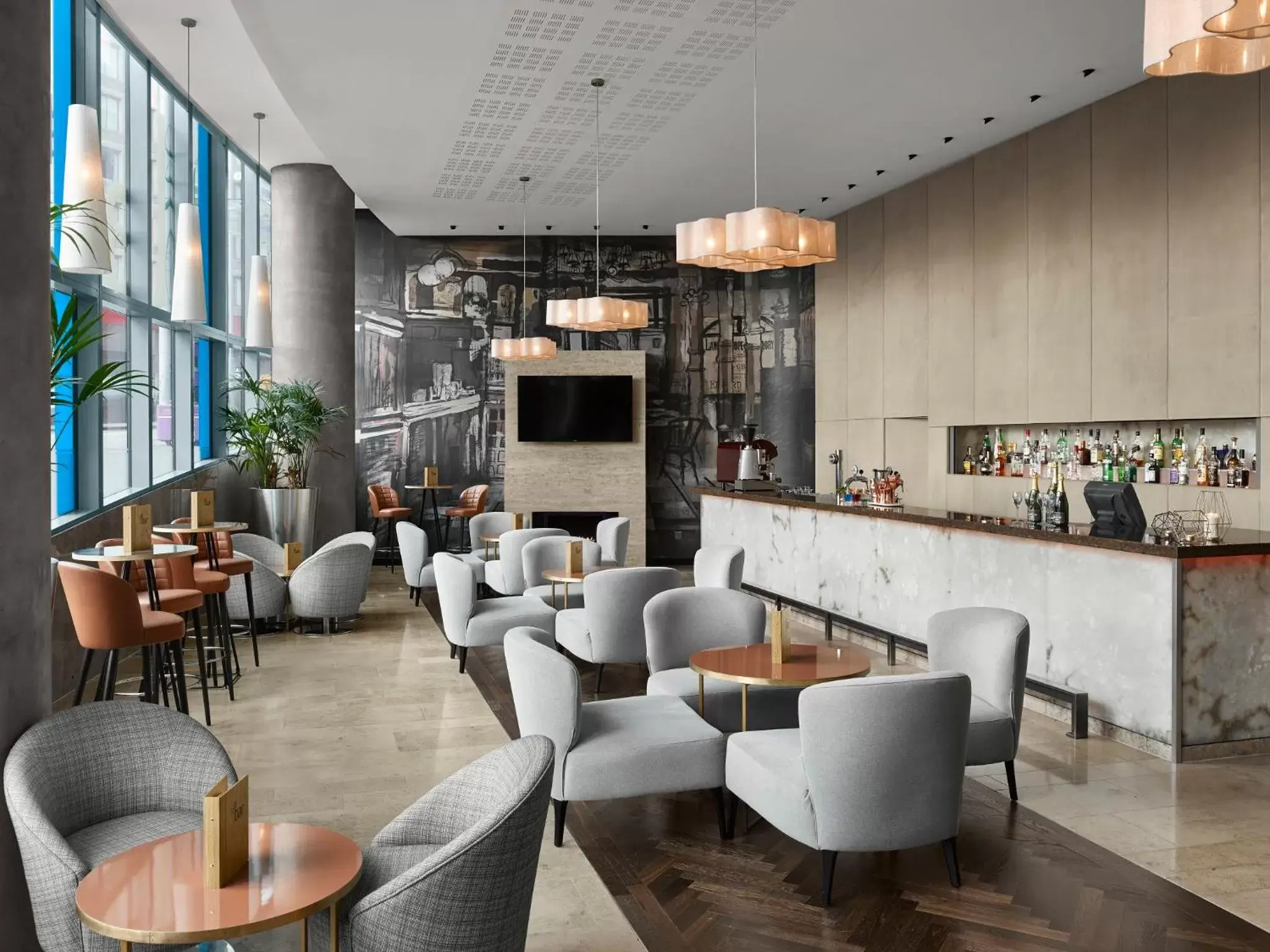 Lobby or reception, Lounge/Bar in Radisson Blu Hotel, Birmingham