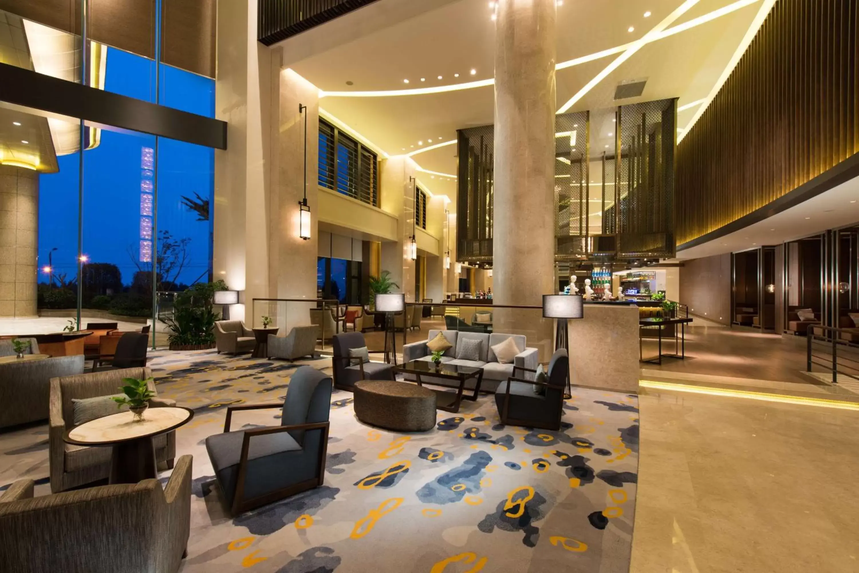 Lobby or reception, Restaurant/Places to Eat in Hilton Zhoushan