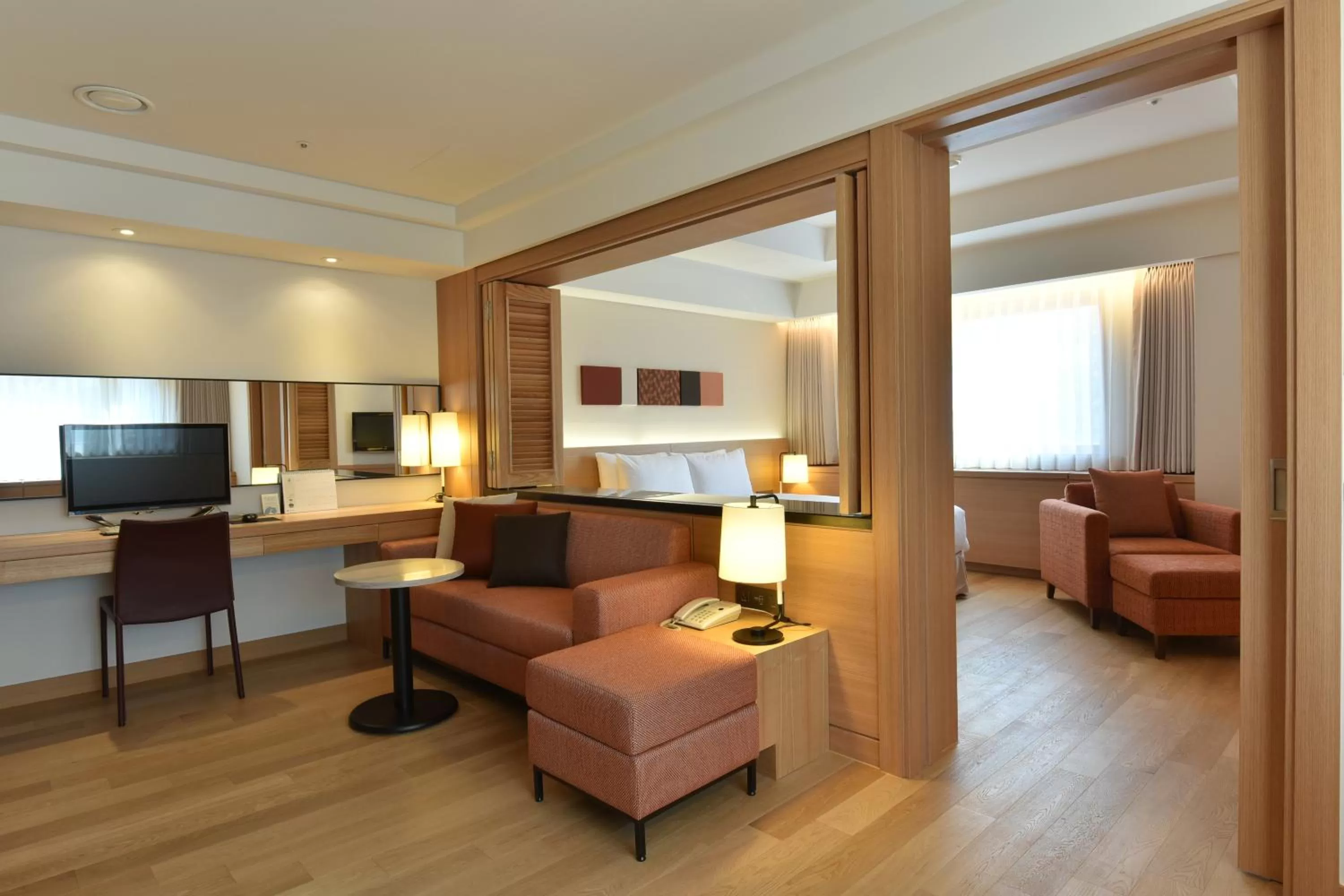 Living room in Pacific Hotel