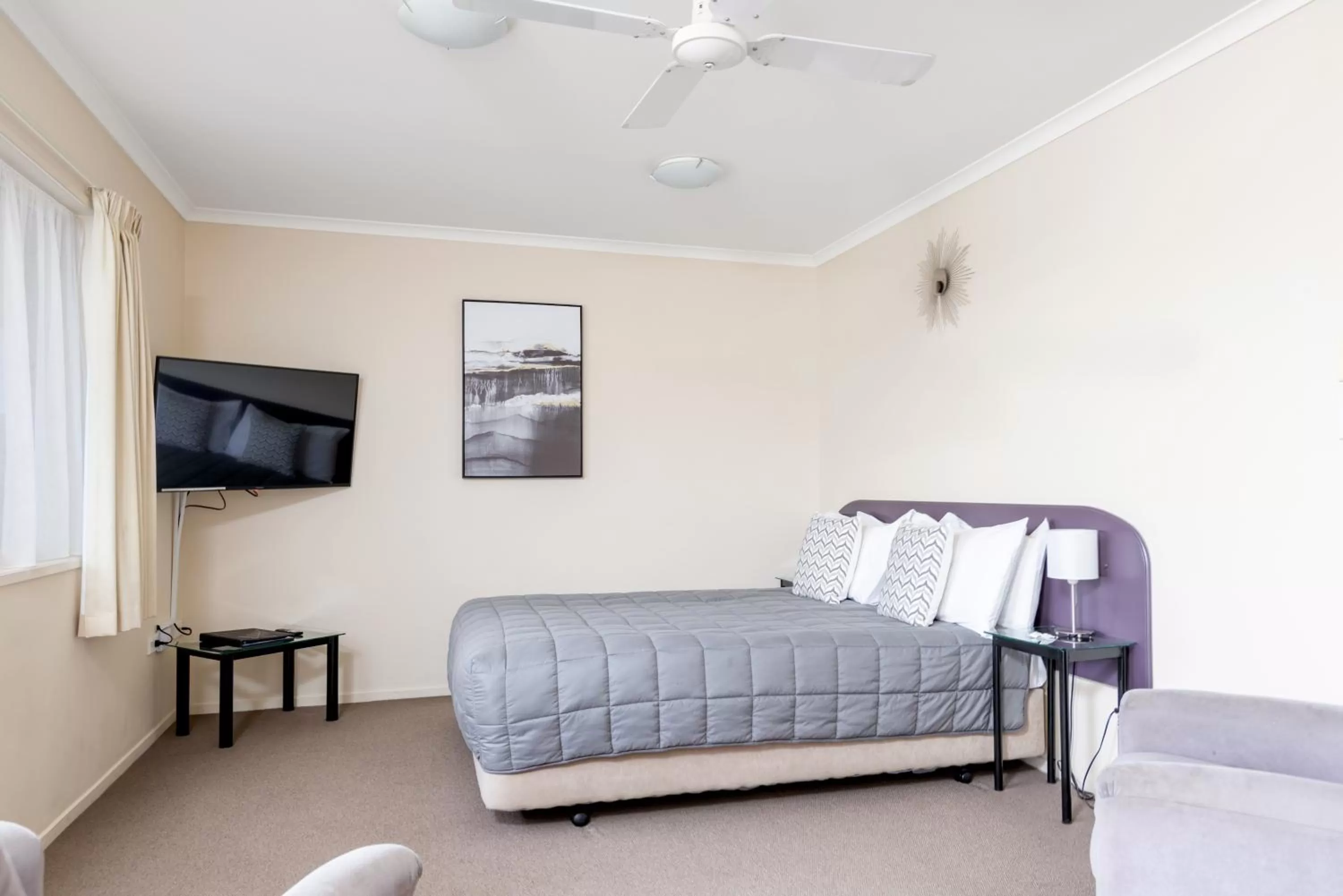 Bed in BK's Chardonnay Motor Lodge