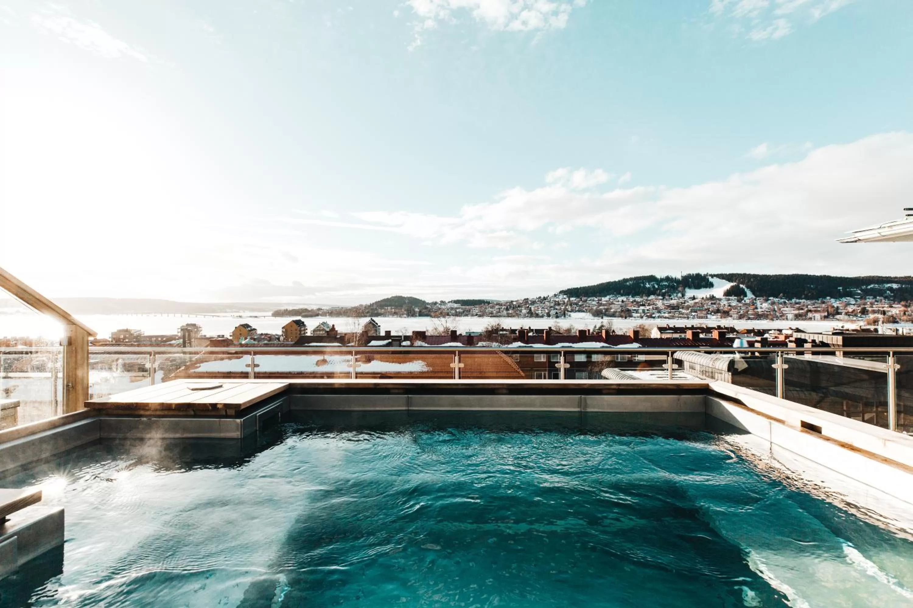 Pool view in Hotell Östersund