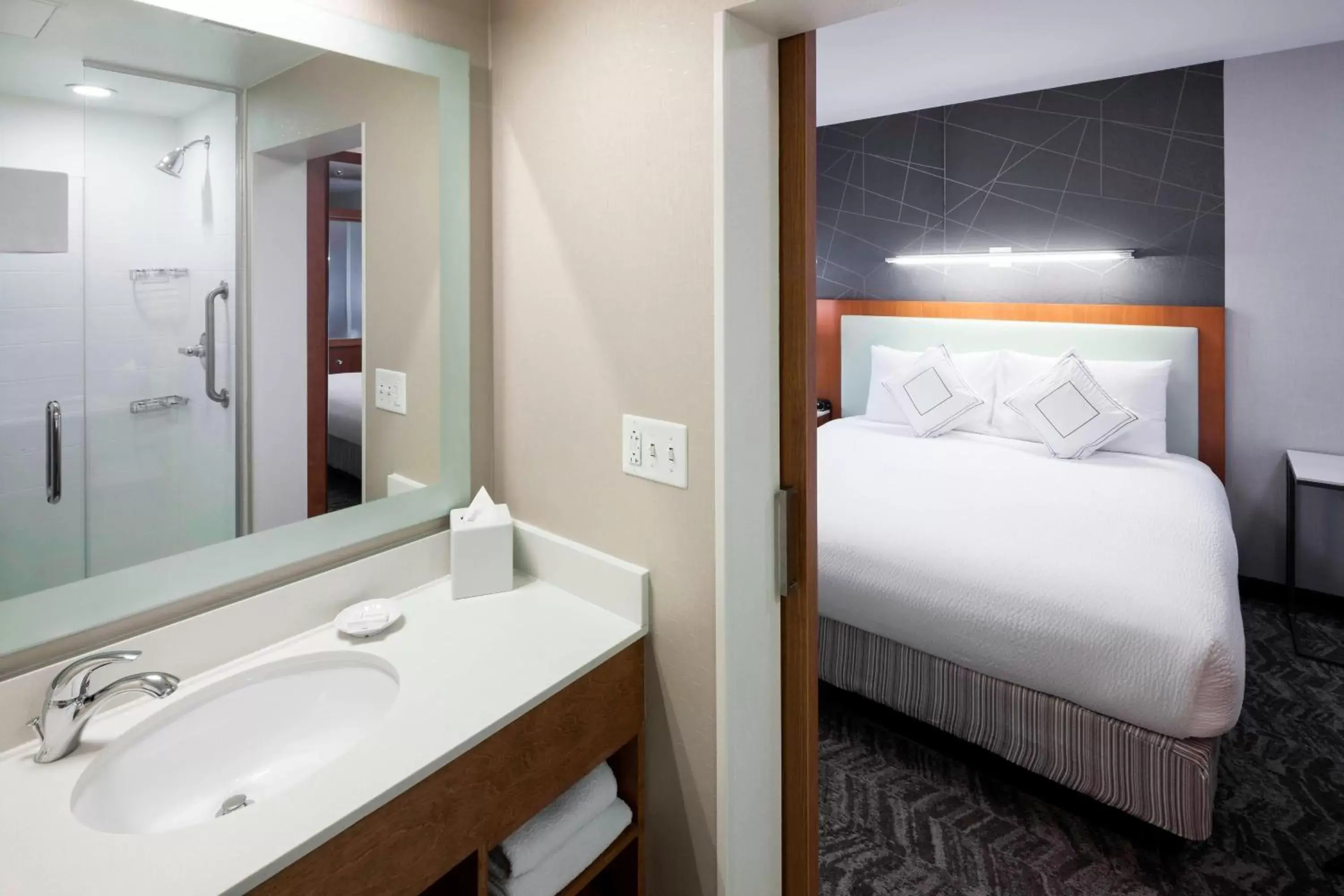 Photo of the whole room, Bathroom in SpringHill Suites by Marriott Salt Lake City Airport