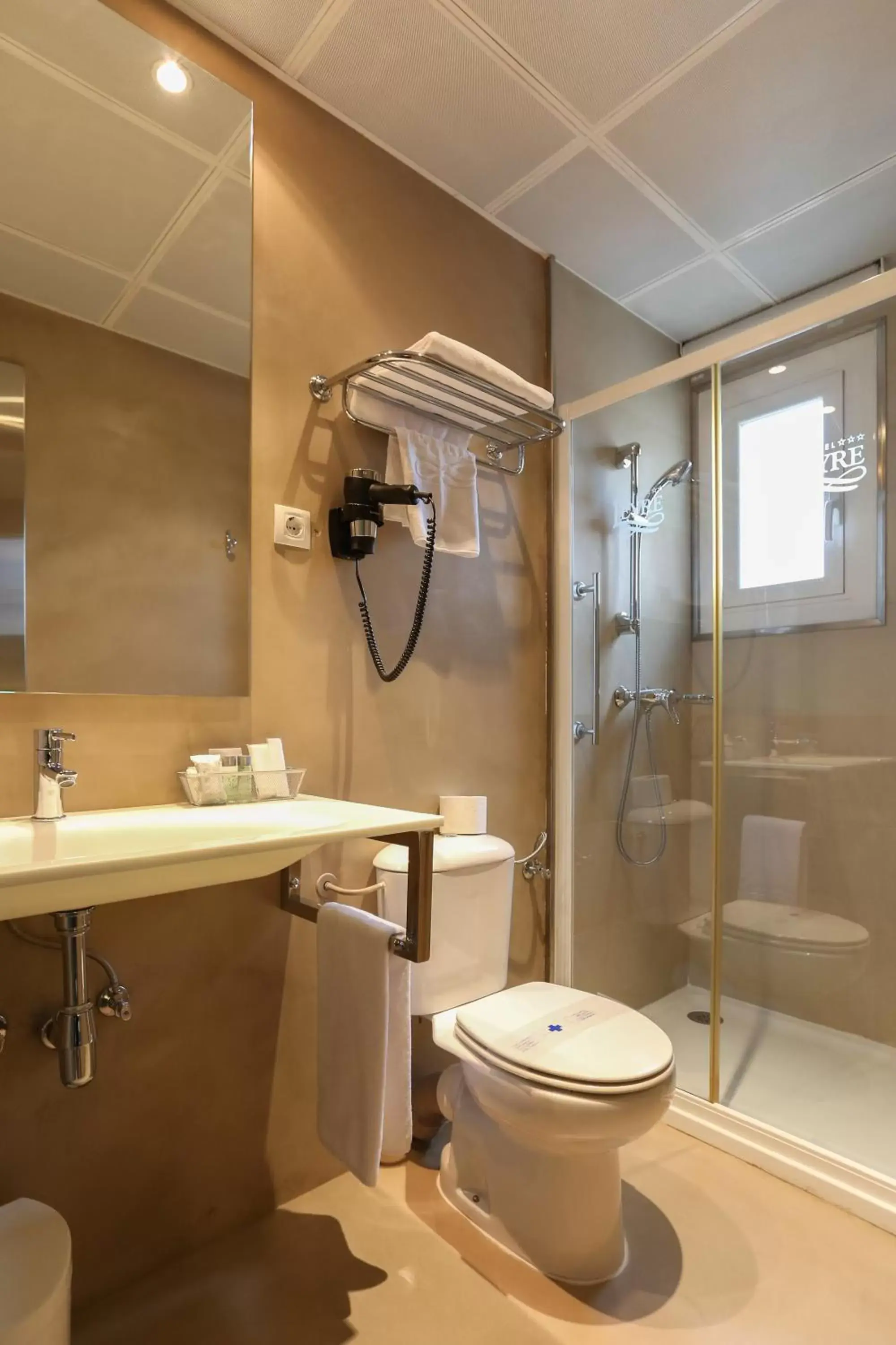 Shower, Bathroom in Hotel Leyre