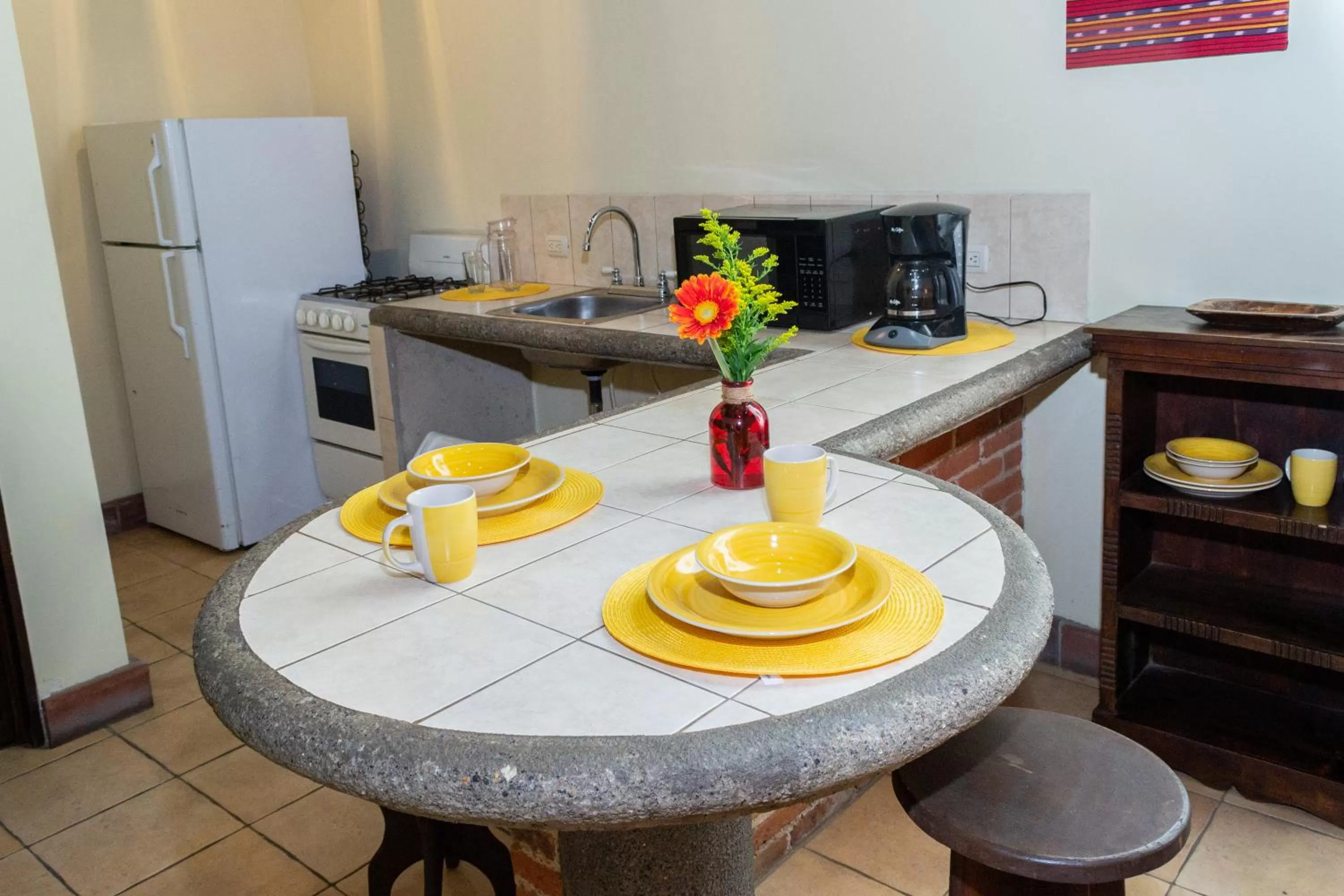 Kitchen or kitchenette in Hotel Las Marias